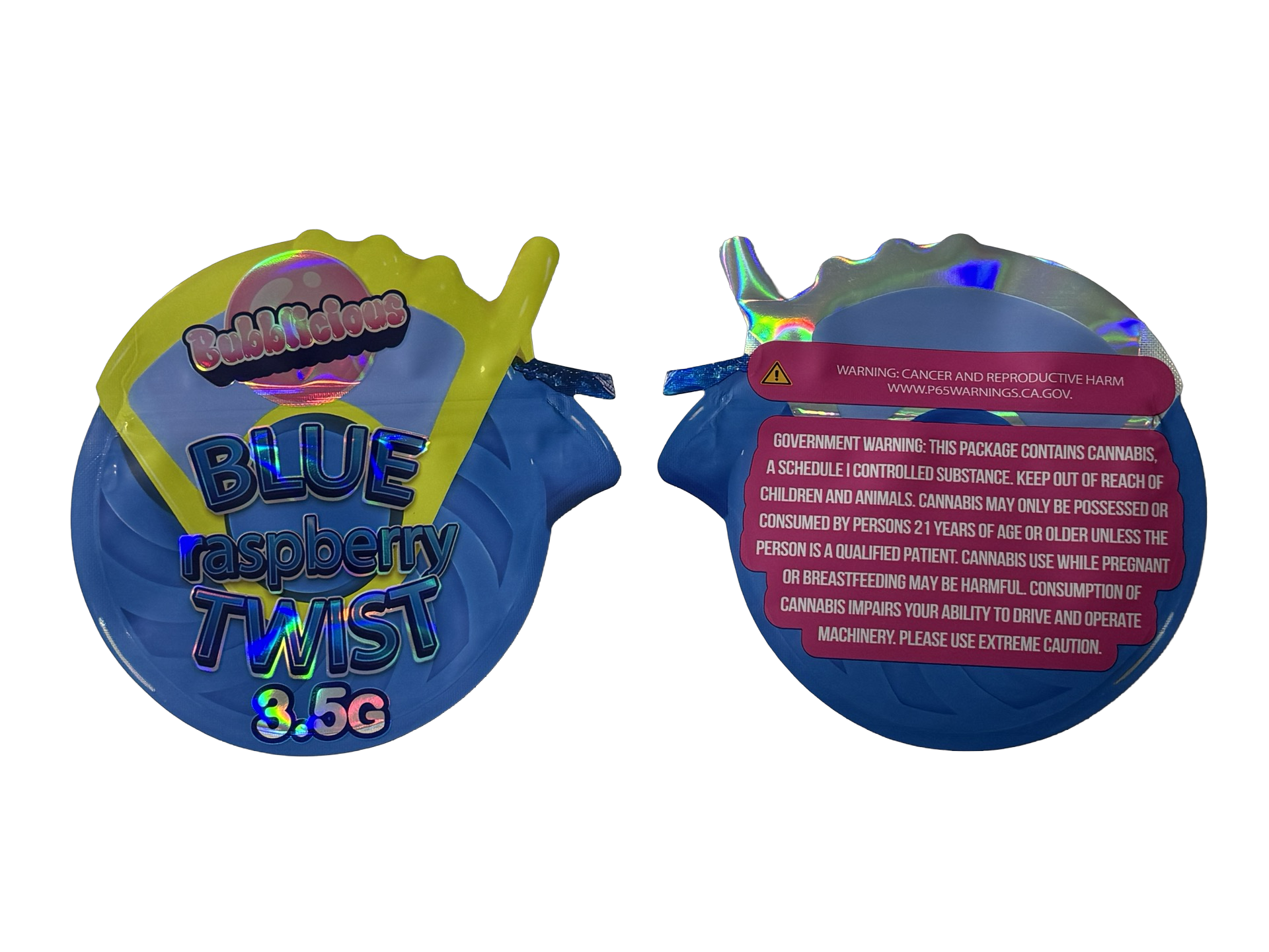 Blue Raspberry Twist Mylar Bags 3.5g Bubbliciouz Blue Raspberry Twist Mylar Bags 3.5g Bubbliciouz