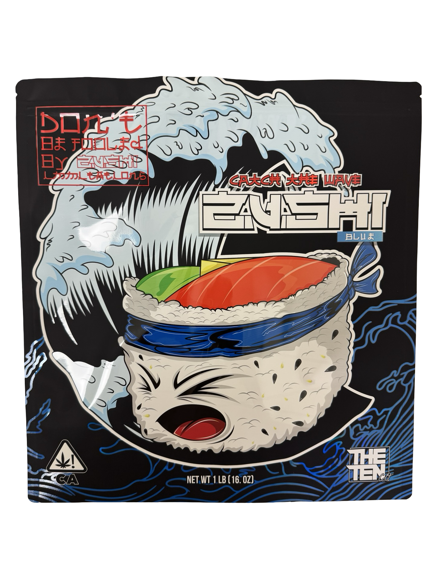 Blue Zushi Mylar Bags 1 lb (Pound) The Ten Co Blue Zushi Mylar Bags 1 lb (Pound) The Ten Co