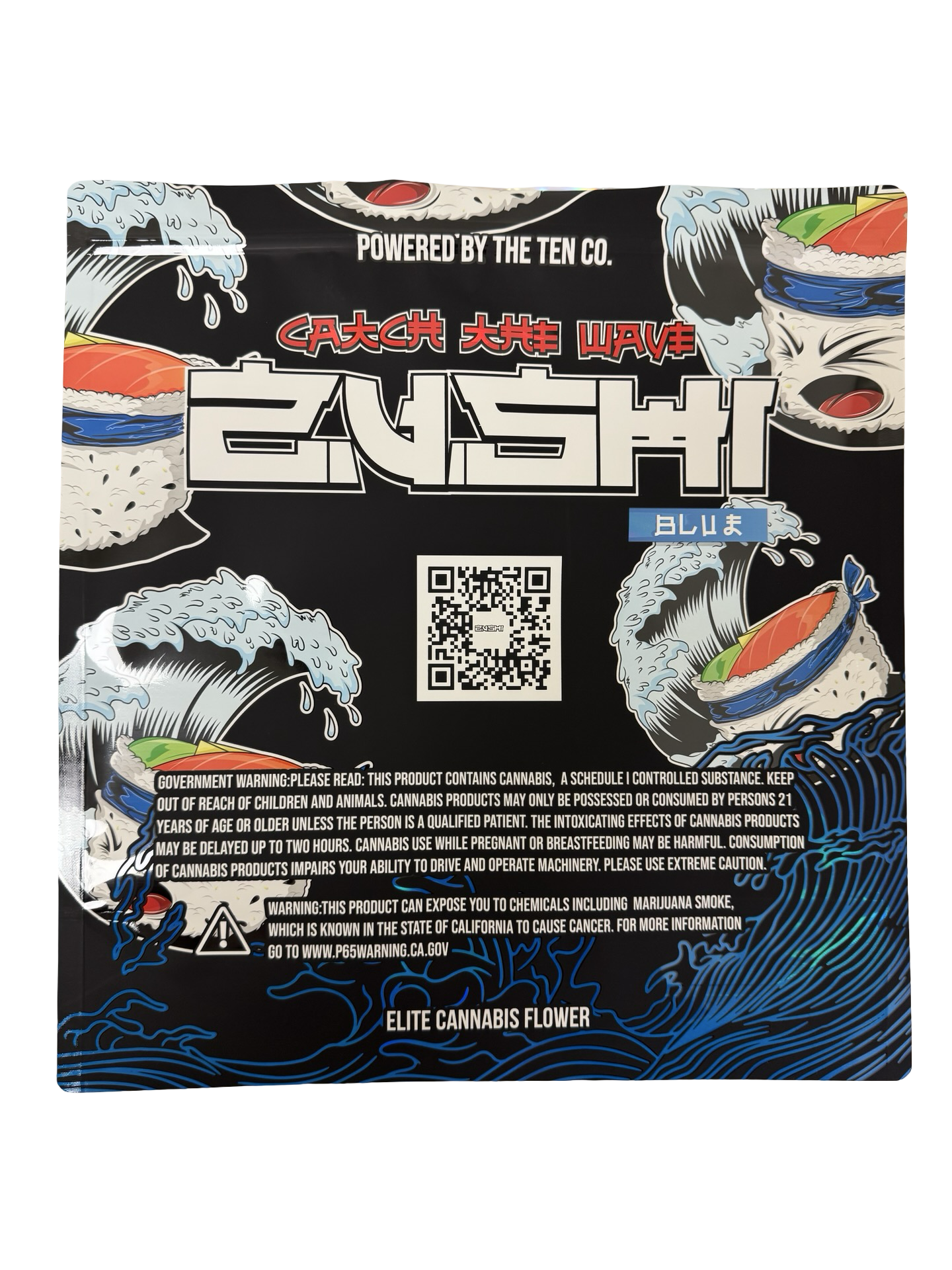 Blue Zushi Mylar Bags 1 lb (Pound) The Ten Co Blue Zushi Mylar Bags 1 lb (Pound) The Ten Co