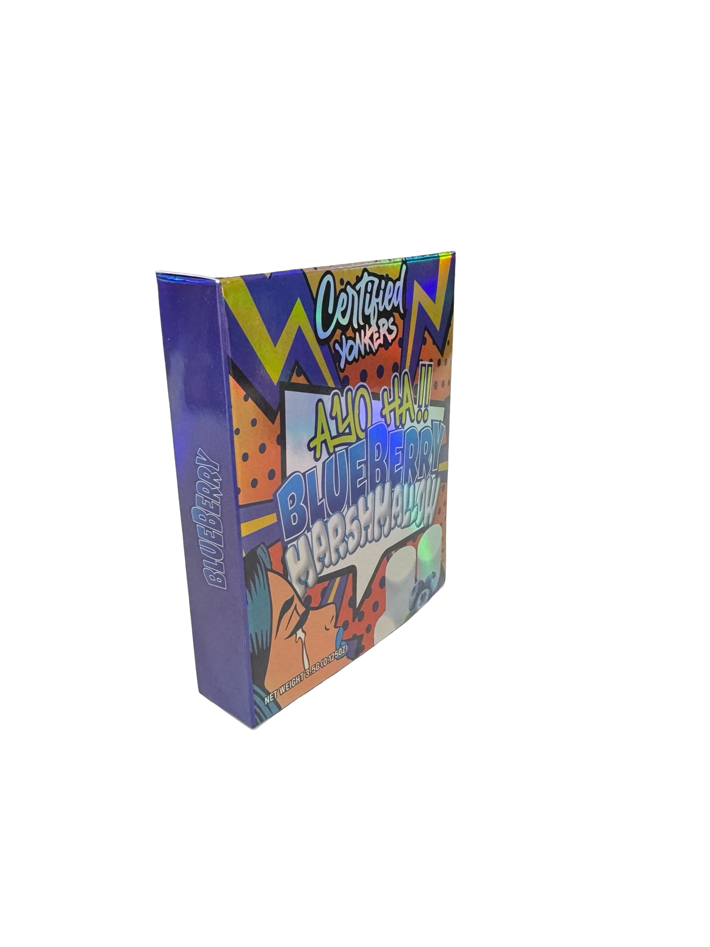 Blueberry Marshmallow 3.5g Mylar Bags & Boxes Certified Blueberry Marshmallow 3.5g Mylar Bags & Boxes Certified