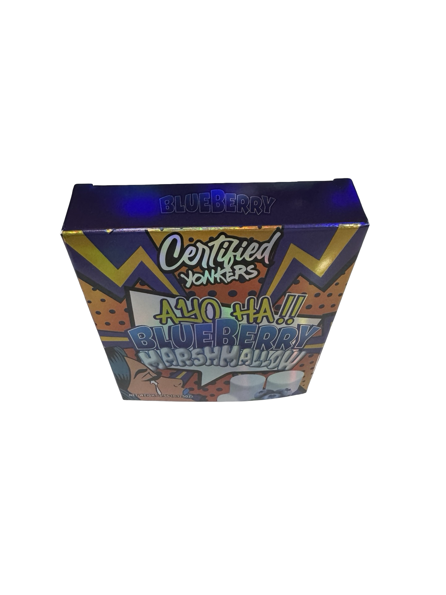 Blueberry Marshmallow 3.5g Mylar Bags & Boxes Certified Blueberry Marshmallow 3.5g Mylar Bags & Boxes Certified