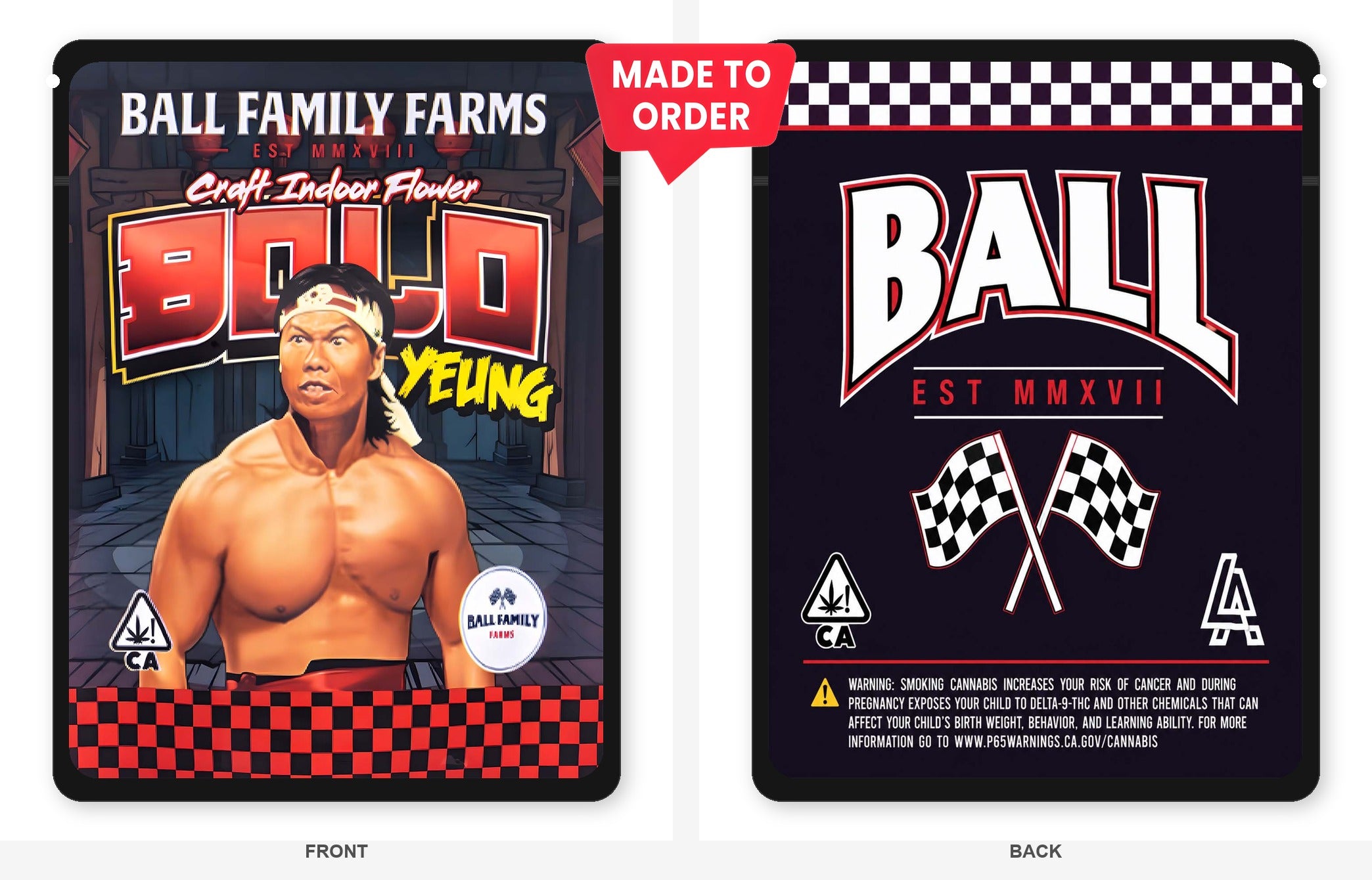 Bolo 3.5g Mylar Sticker Bags Ball Family Farms Bolo 3.5g Mylar Sticker Bags Ball Family Farms