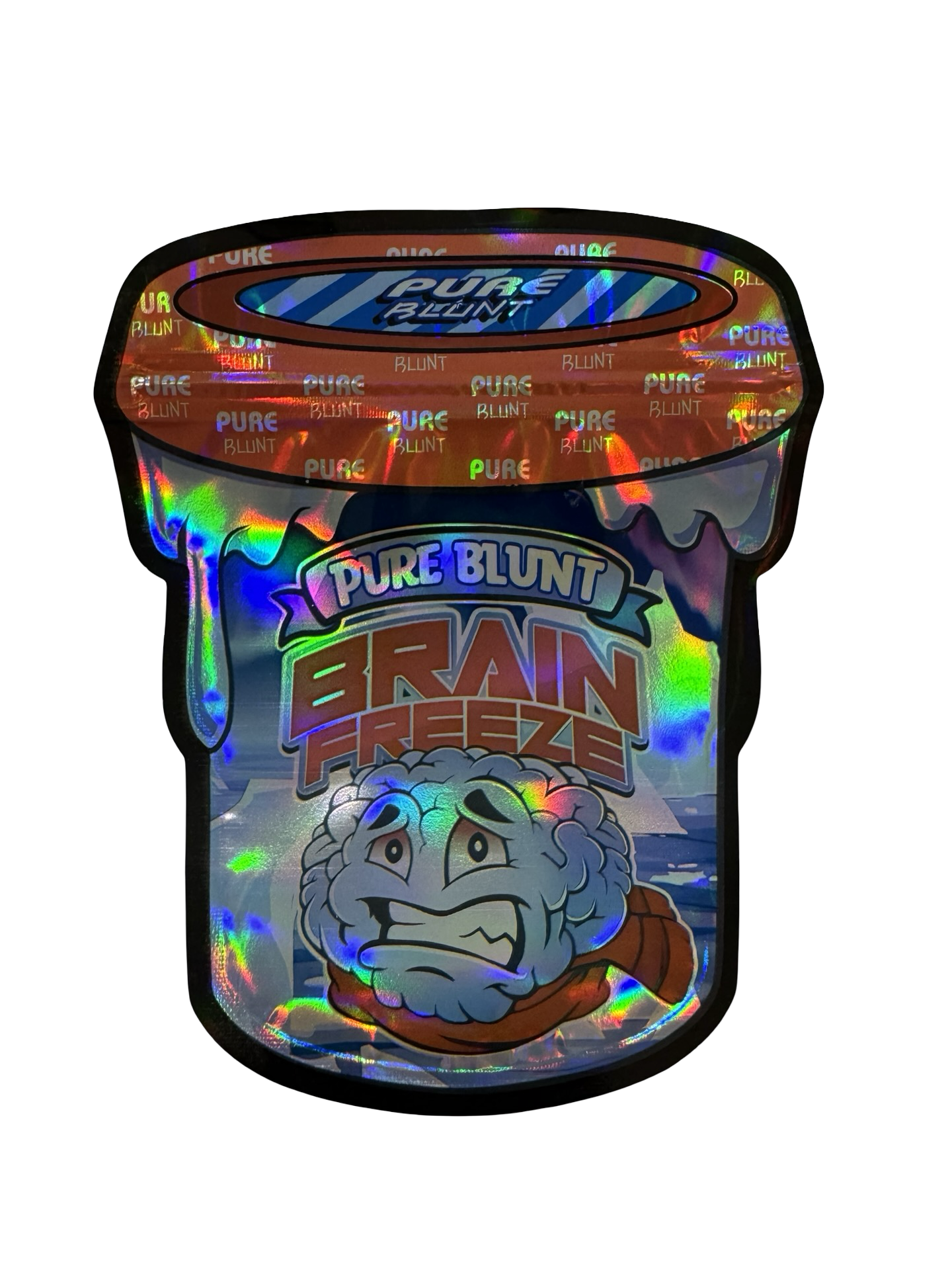 Brain Freeze 3.5g Mylar Bags & Boxes Pure Blunt Brain Freeze 3.5g Mylar Bags & Boxes Pure Blunt