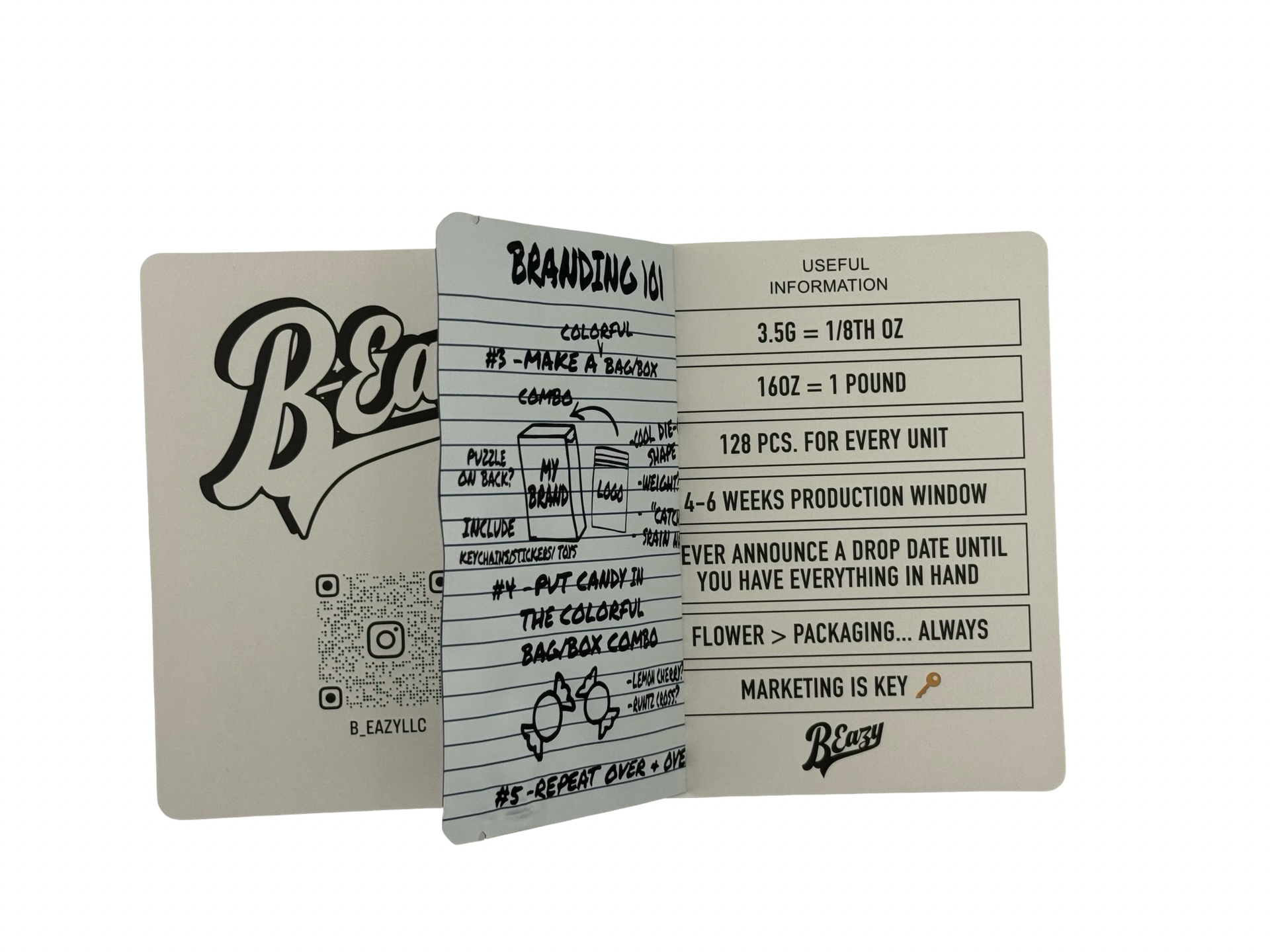 Branding 101 Composition Book Mylar Bags 3.5g B-Eazy Branding 101 Composition Book Mylar Bags 3.5g B-Eazy