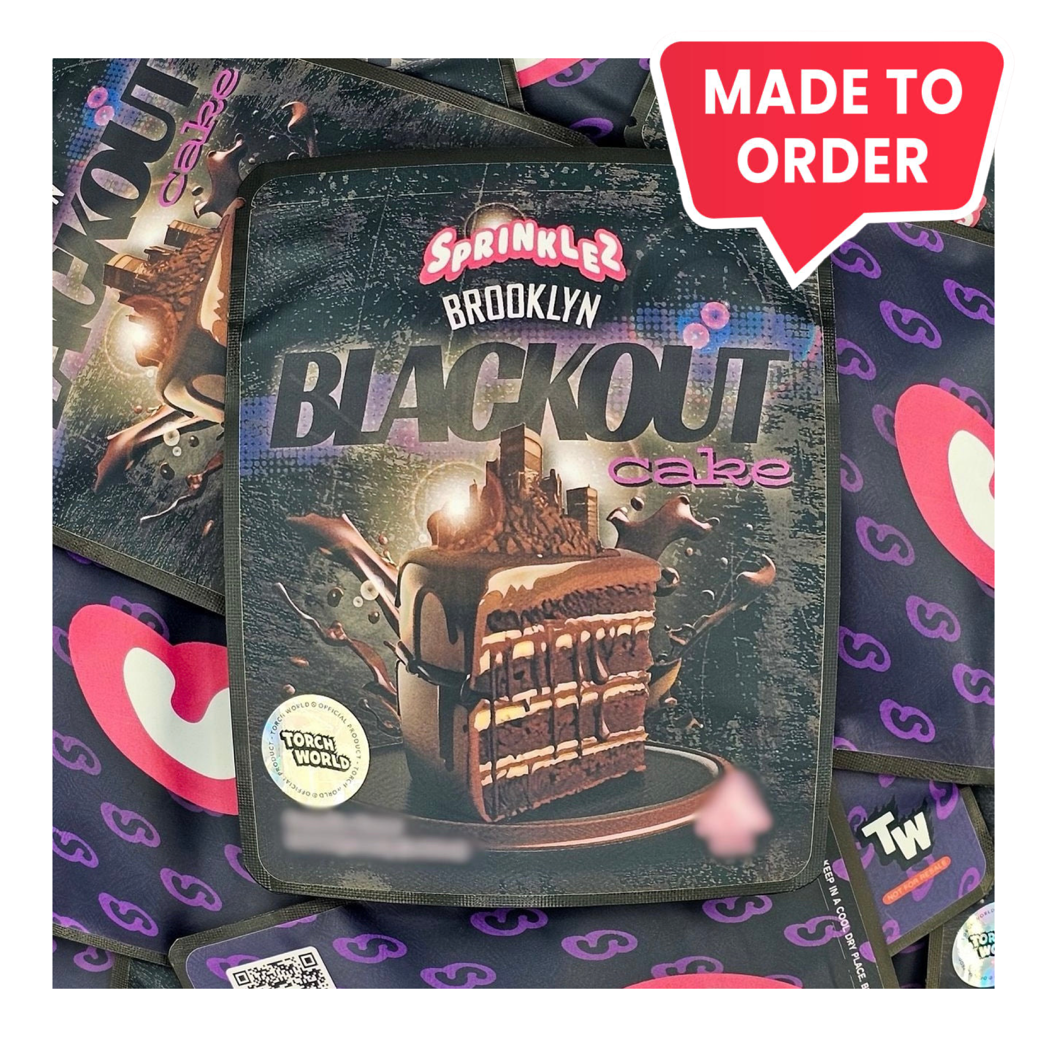 Brooklyn Blackout Cake 3.5g Mylar Bags Sprinklez Torch World Brooklyn Blackout Cake 3.5g Mylar Bags Sprinklez Torch World