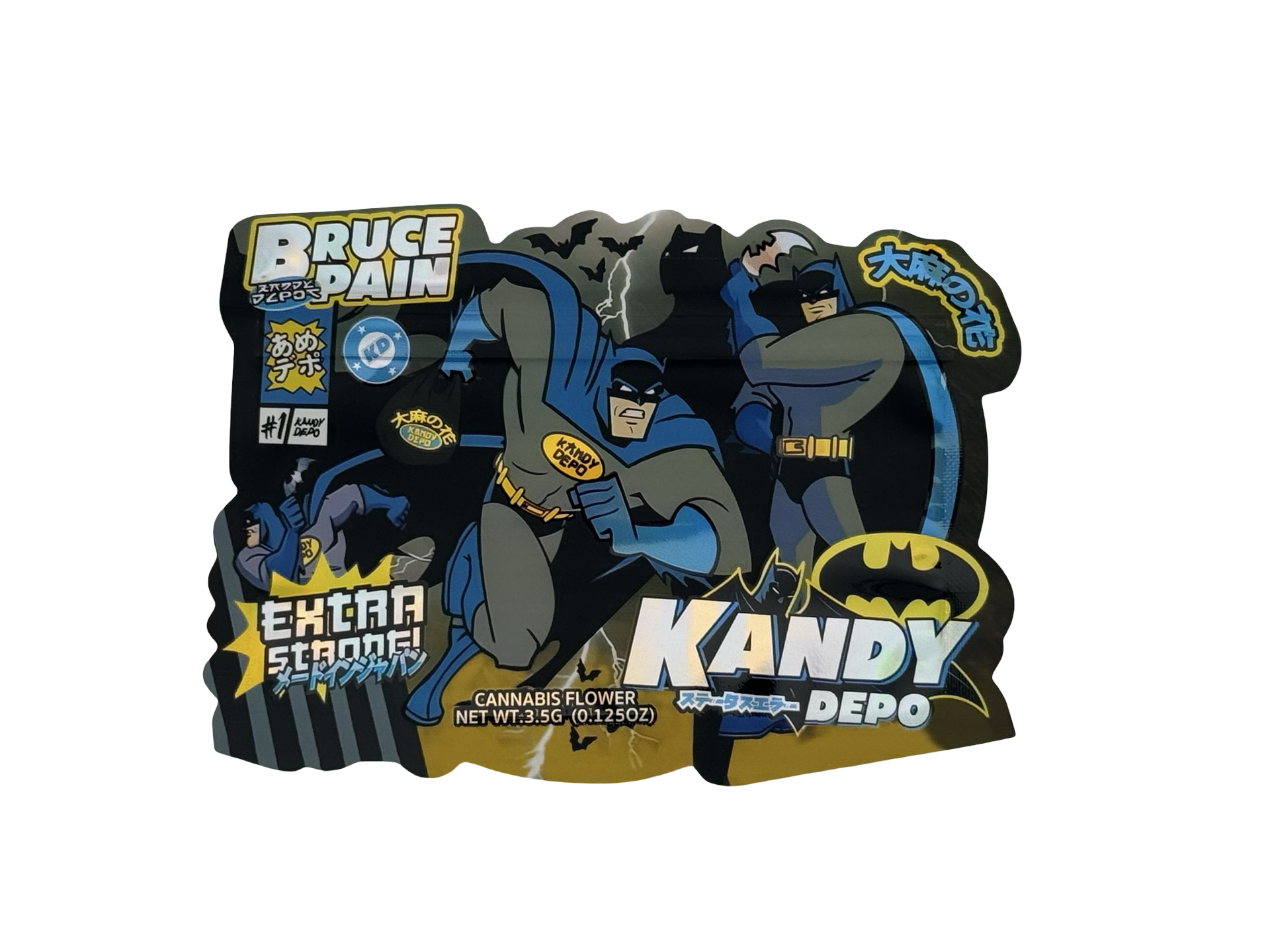 Bruce Pain Mylar Bags 3.5g Kandy Depo Bruce Pain Mylar Bags 3.5g Kandy Depo