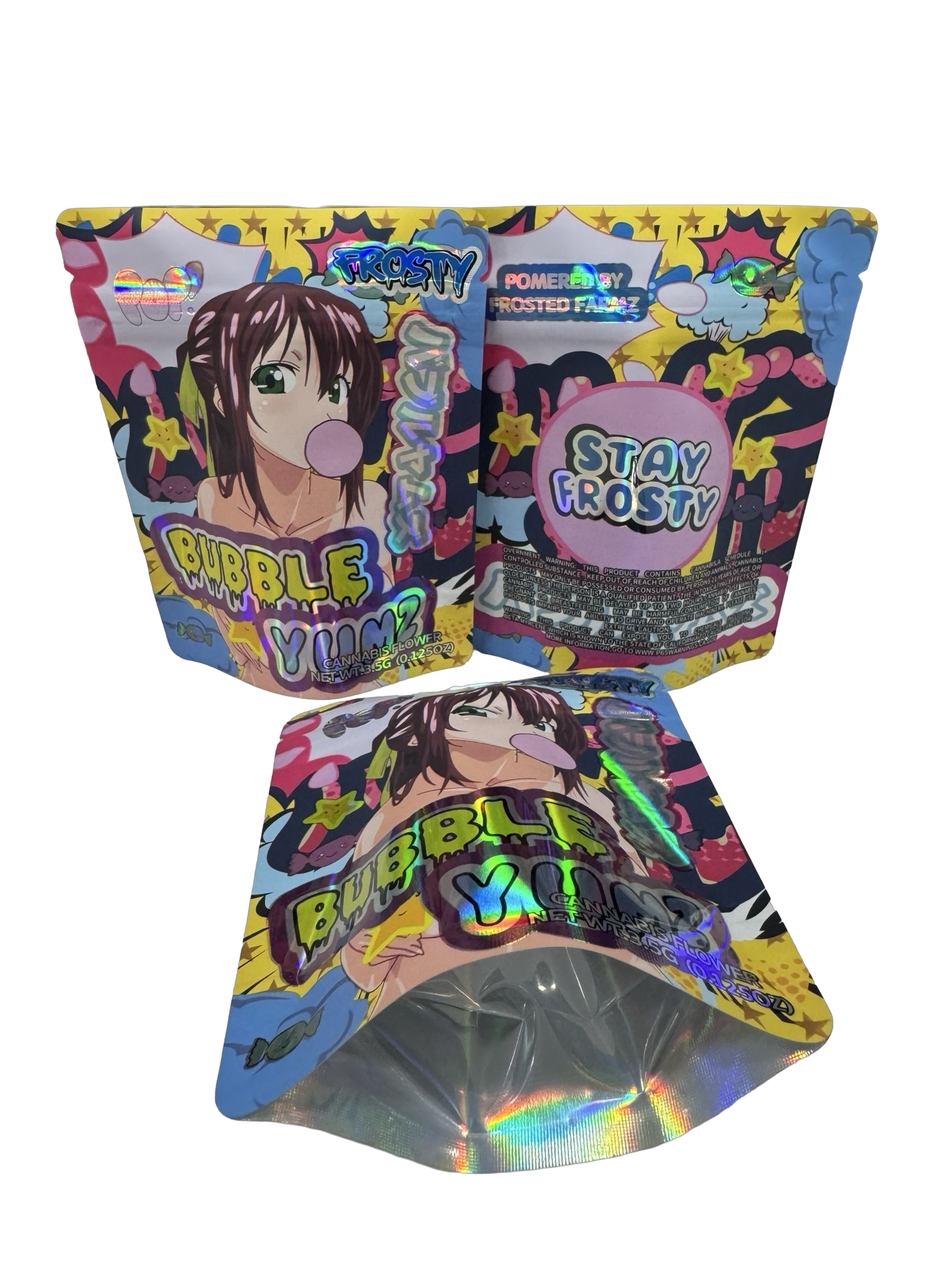 Bubble Yumz Mylar Bags 3.5g Frosty Bubble Yumz Mylar Bags 3.5g Frosty
