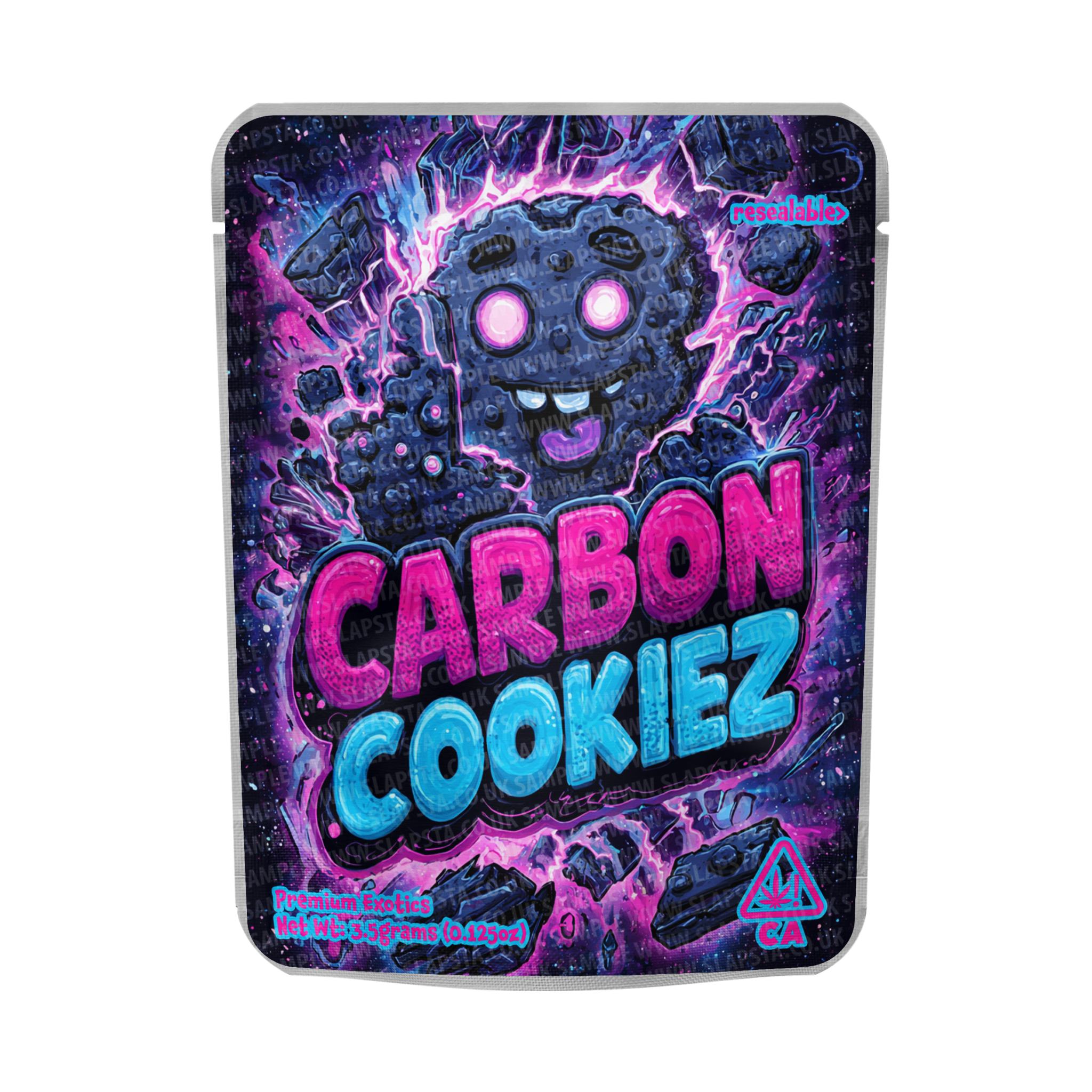 Carbon Cookiez Mylar Pouches Pre-Labeled Carbon Cookiez Mylar Pouches Pre-Labeled