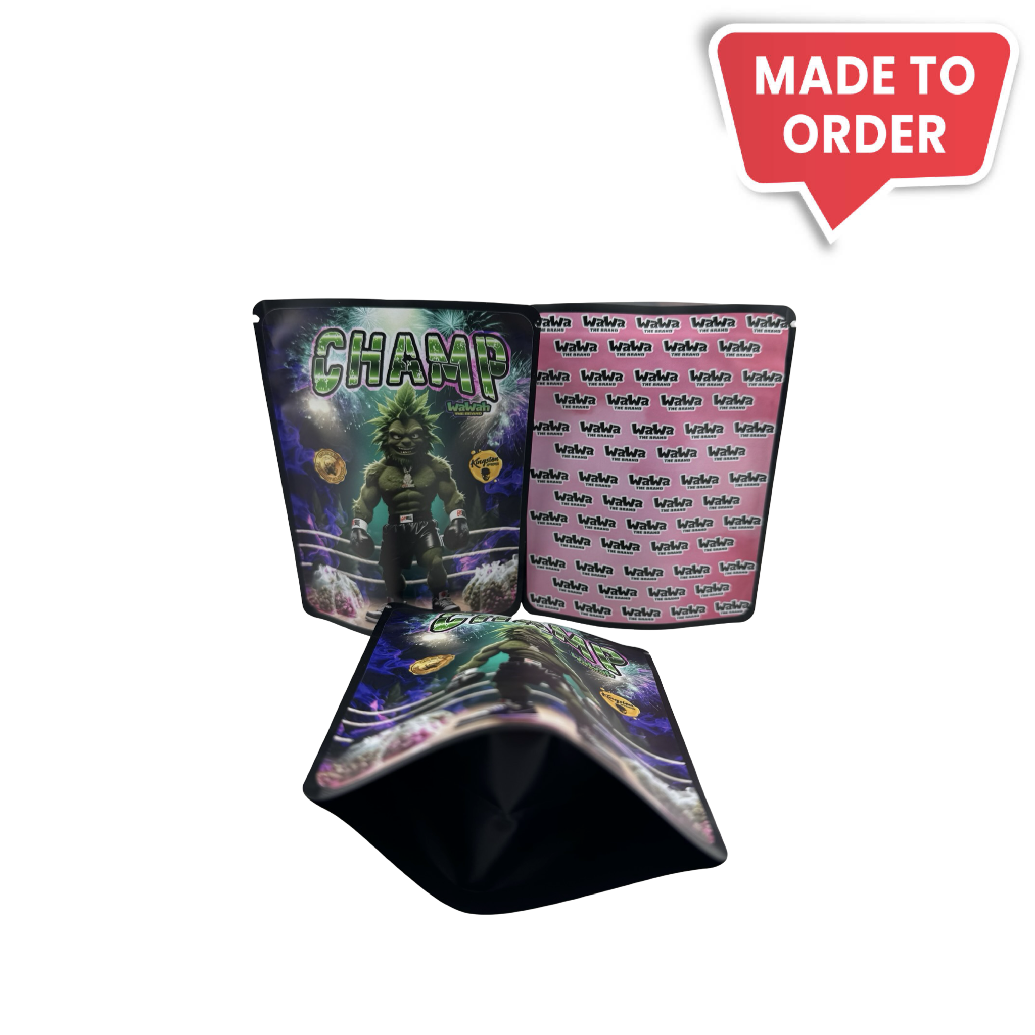 Champ Mylar Bags 3.5g Wawah Champ Mylar Bags 3.5g Wawah