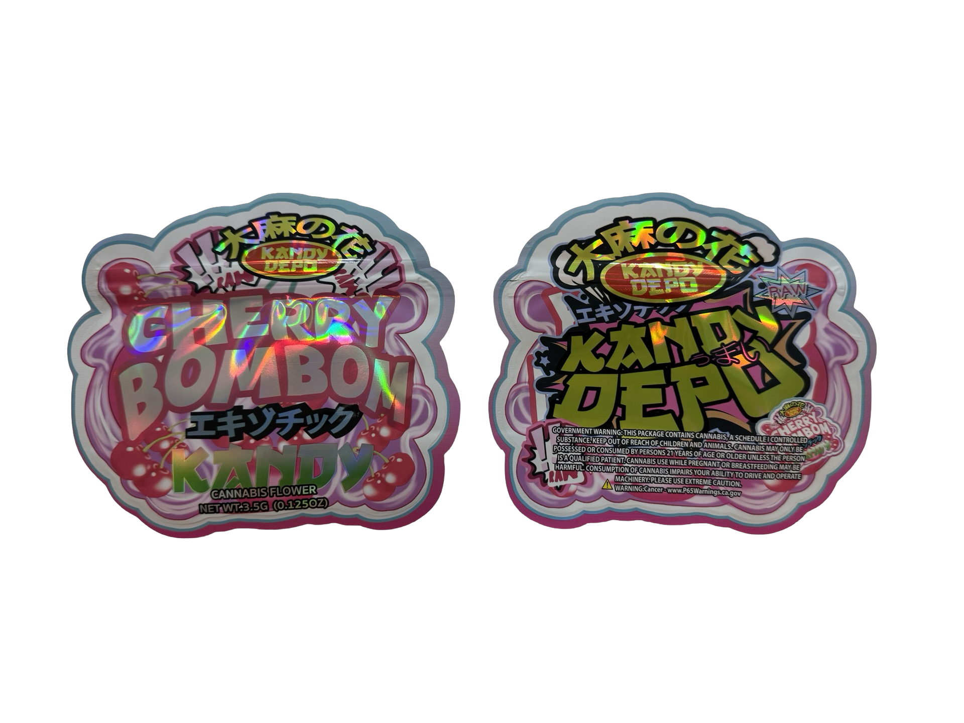 Cherry Bombom Kandy Mylar Bags 3.5g Kandy Depo Cherry Bombom Kandy Mylar Bags 3.5g Kandy Depo
