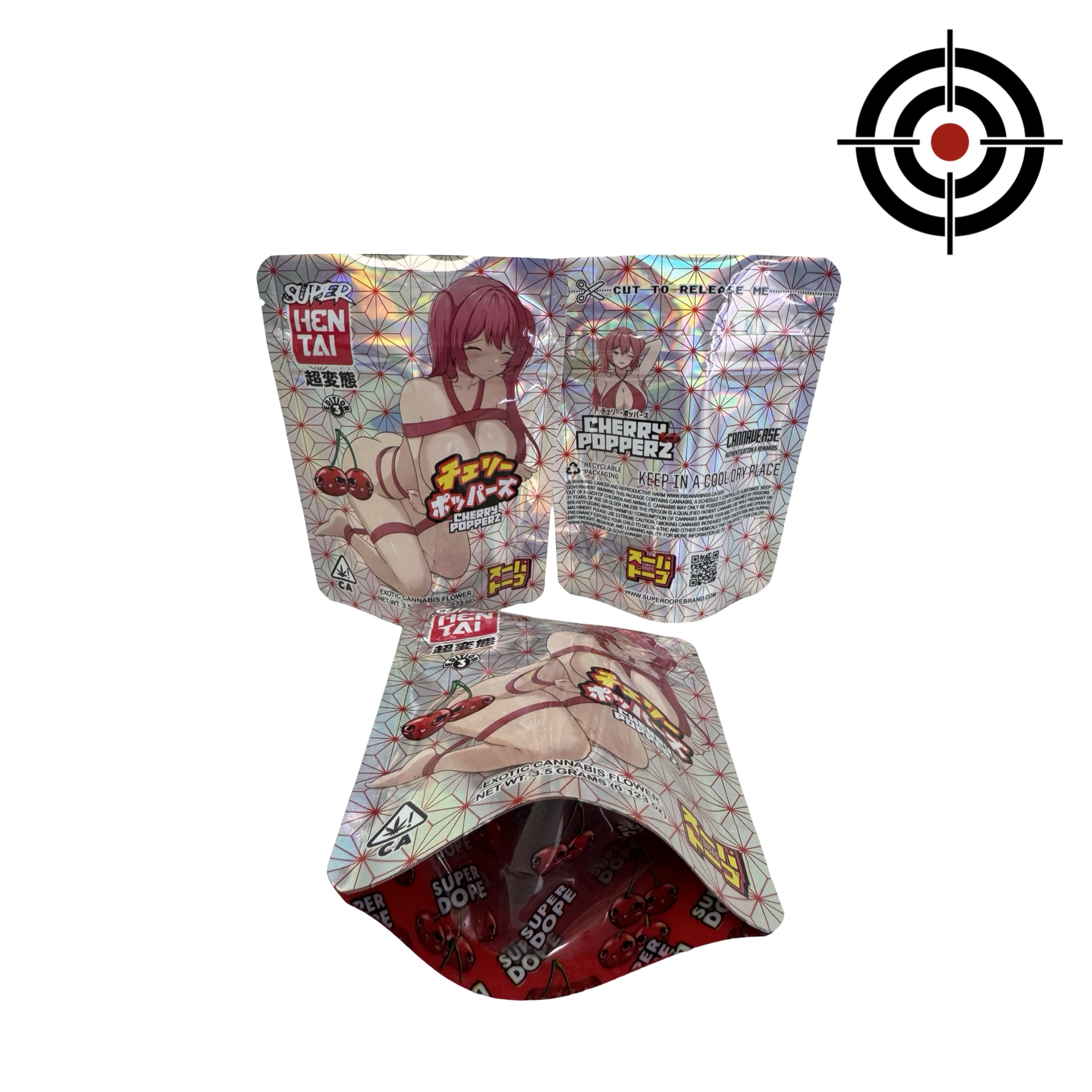 Cherry Popperz Edition 3 Mylar Bags 3.5g Super Dope