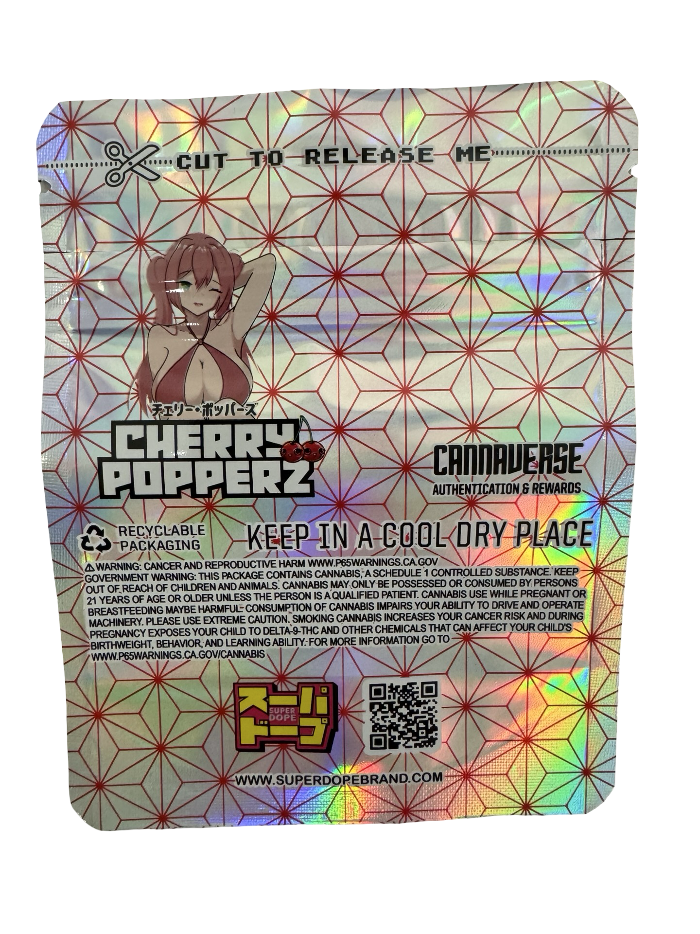 Cherry Popperz Edition 3 Mylar Bags 3.5g Super Dope Cherry Popperz Edition 3 Mylar Bags 3.5g Super Dope