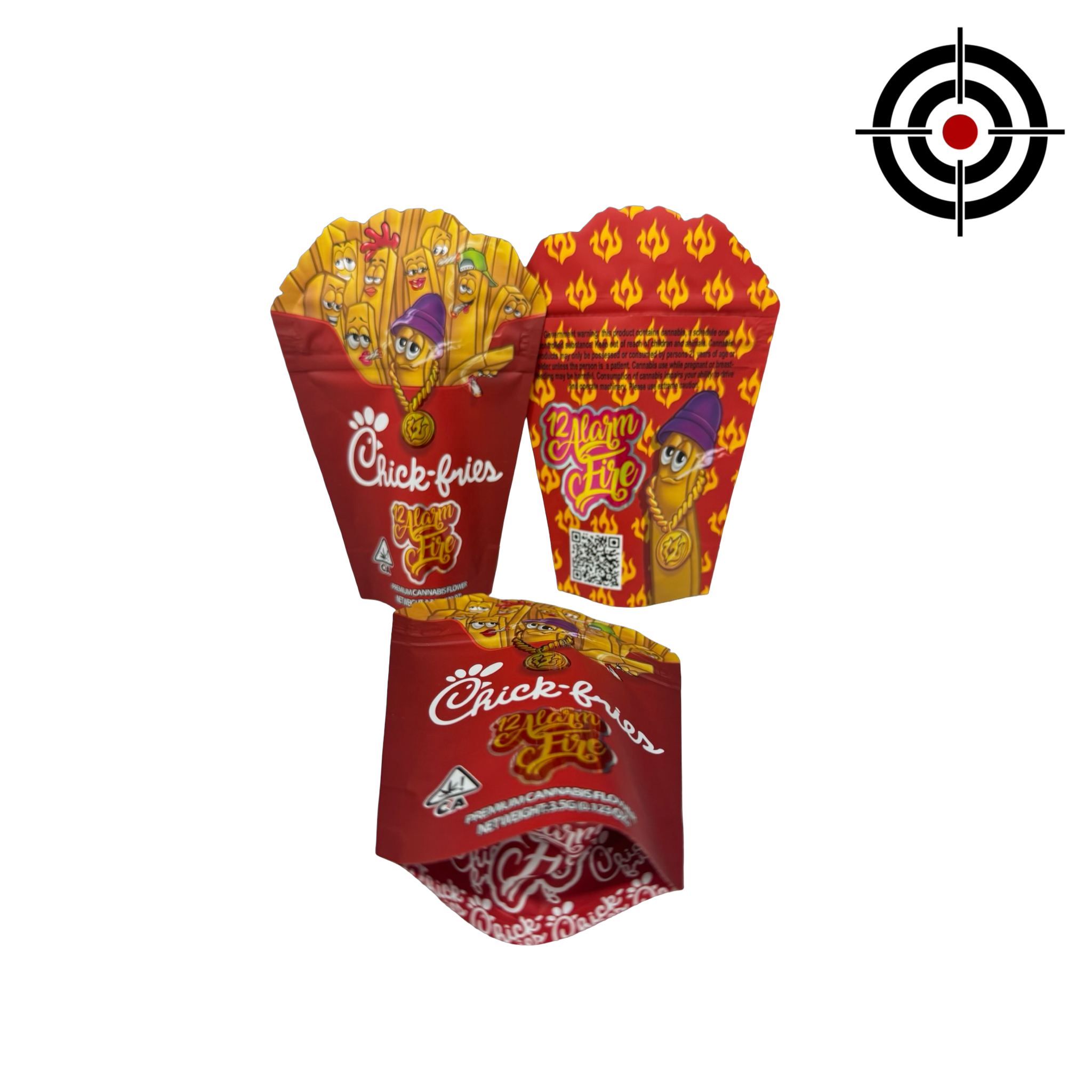 Chick Fries Mylar Bags 3.5g 12 Alarm Fire Chick Fries Mylar Bags 3.5g 12 Alarm Fire