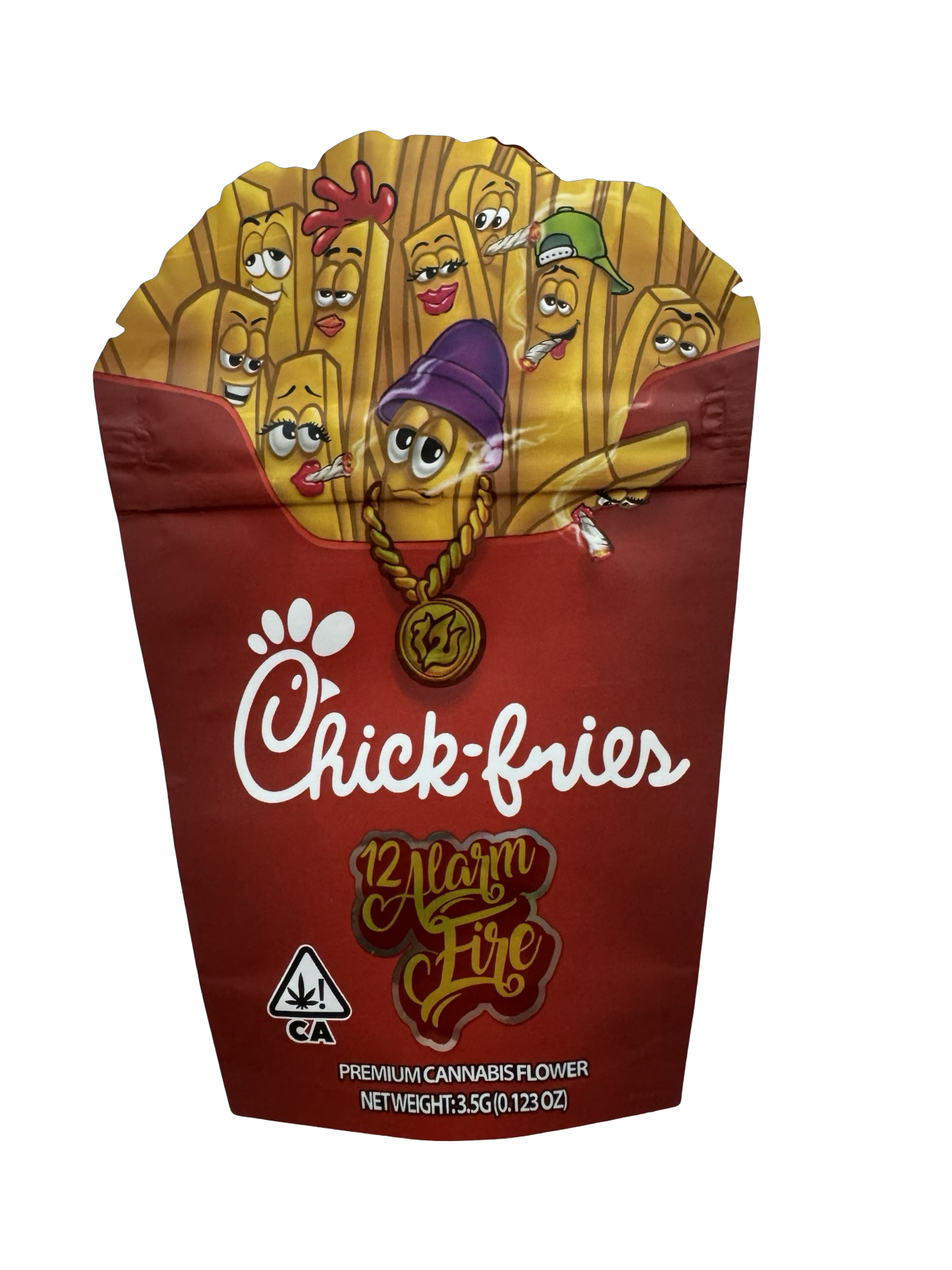 Chick Fries Mylar Bags 3.5g 12 Alarm Fire Chick Fries Mylar Bags 3.5g 12 Alarm Fire