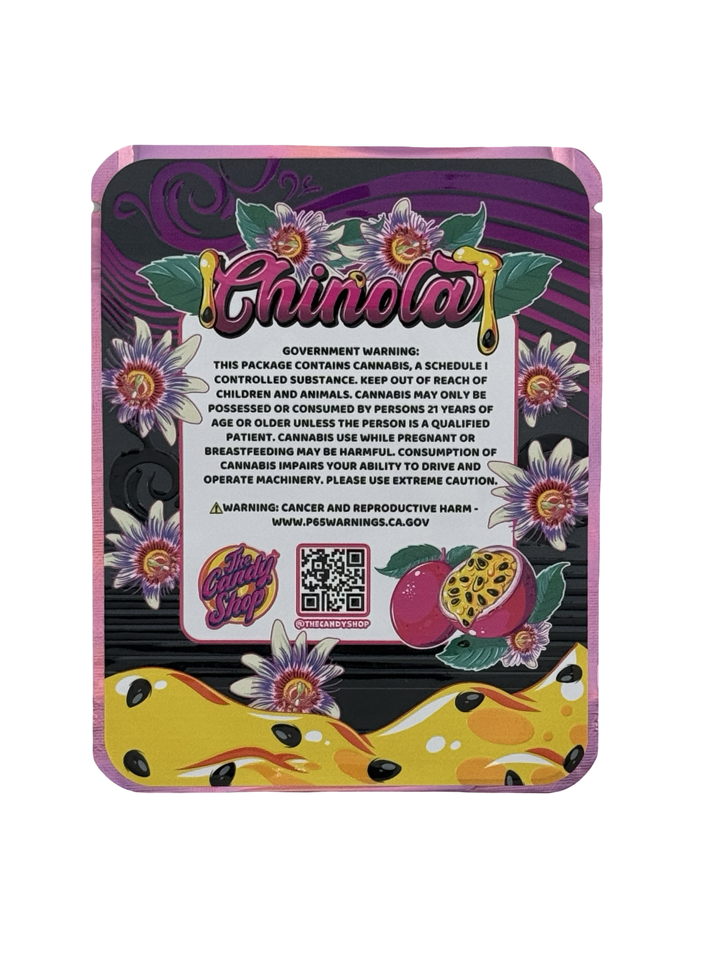 Chinola (Passion Fruit) Mylar Bags 3.5g The Candy Shop Chinola (Passion Fruit) Mylar Bags 3.5g The Candy Shop