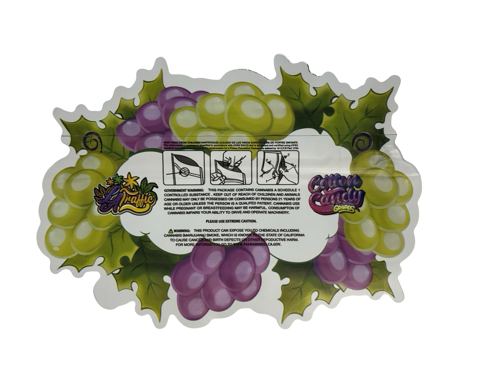 Cotton Candy Grapes 3.5g Mylar Bags LA Traffic Cotton Candy Grapes 3.5g Mylar Bags LA Traffic