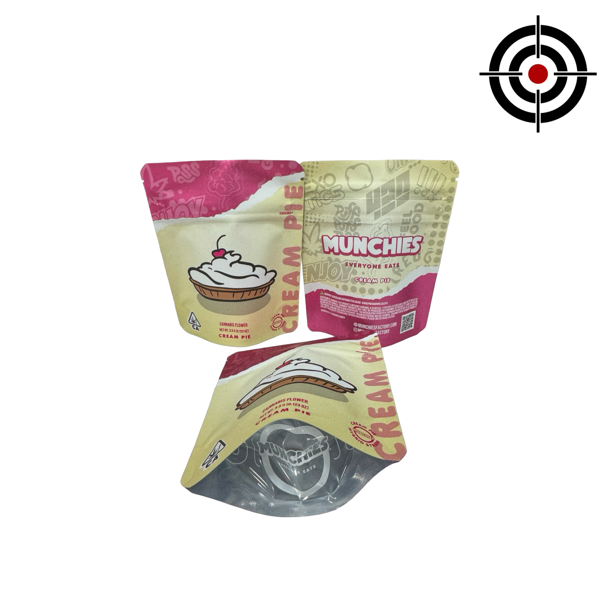 Cream Pie Mylar Bags 3.5g Munchies Cream Pie Mylar Bags 3.5g Munchies