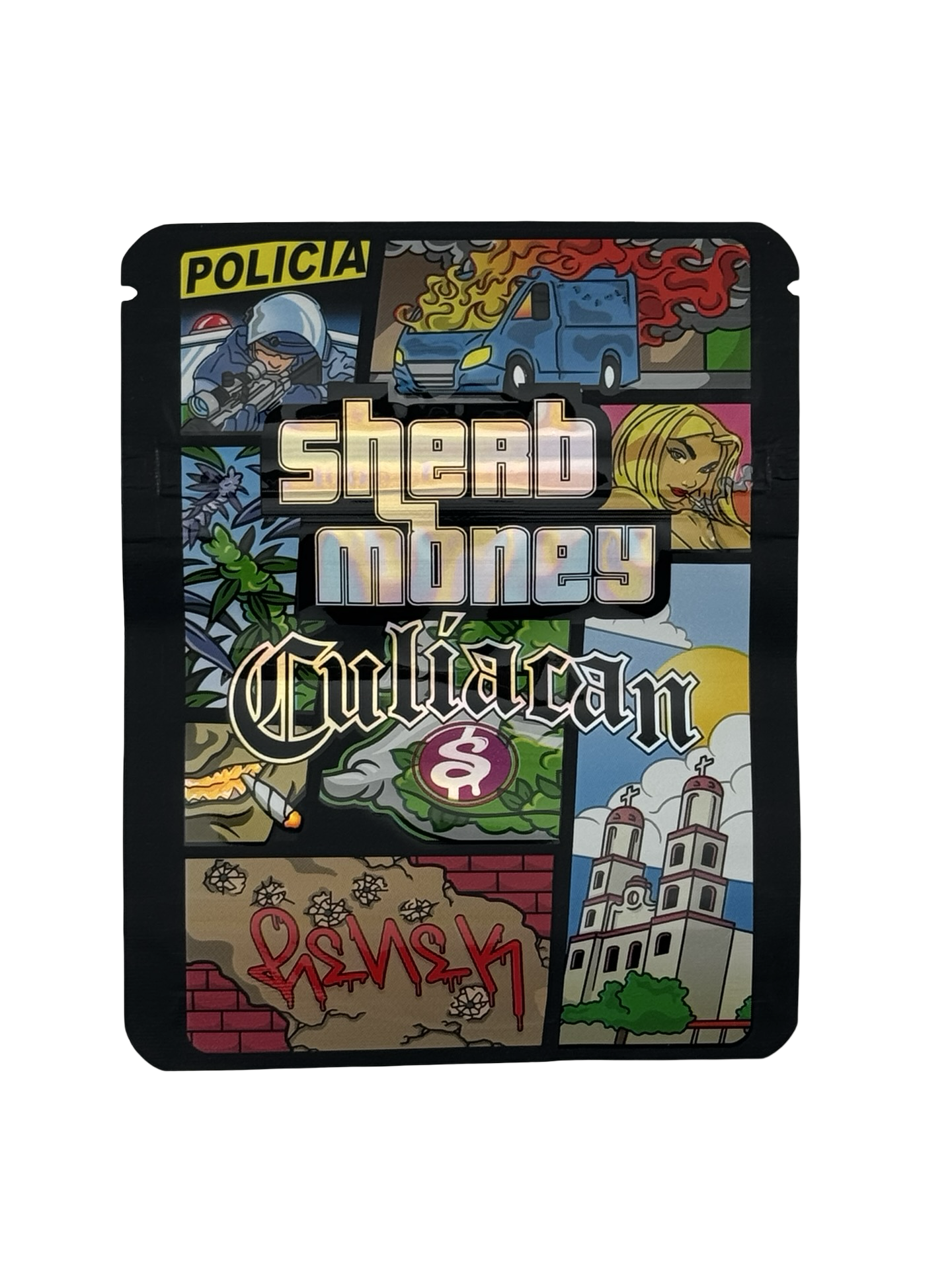 Culiacan Mylar Bags 3.5g SherbMoney Culiacan Mylar Bags 3.5g SherbMoney
