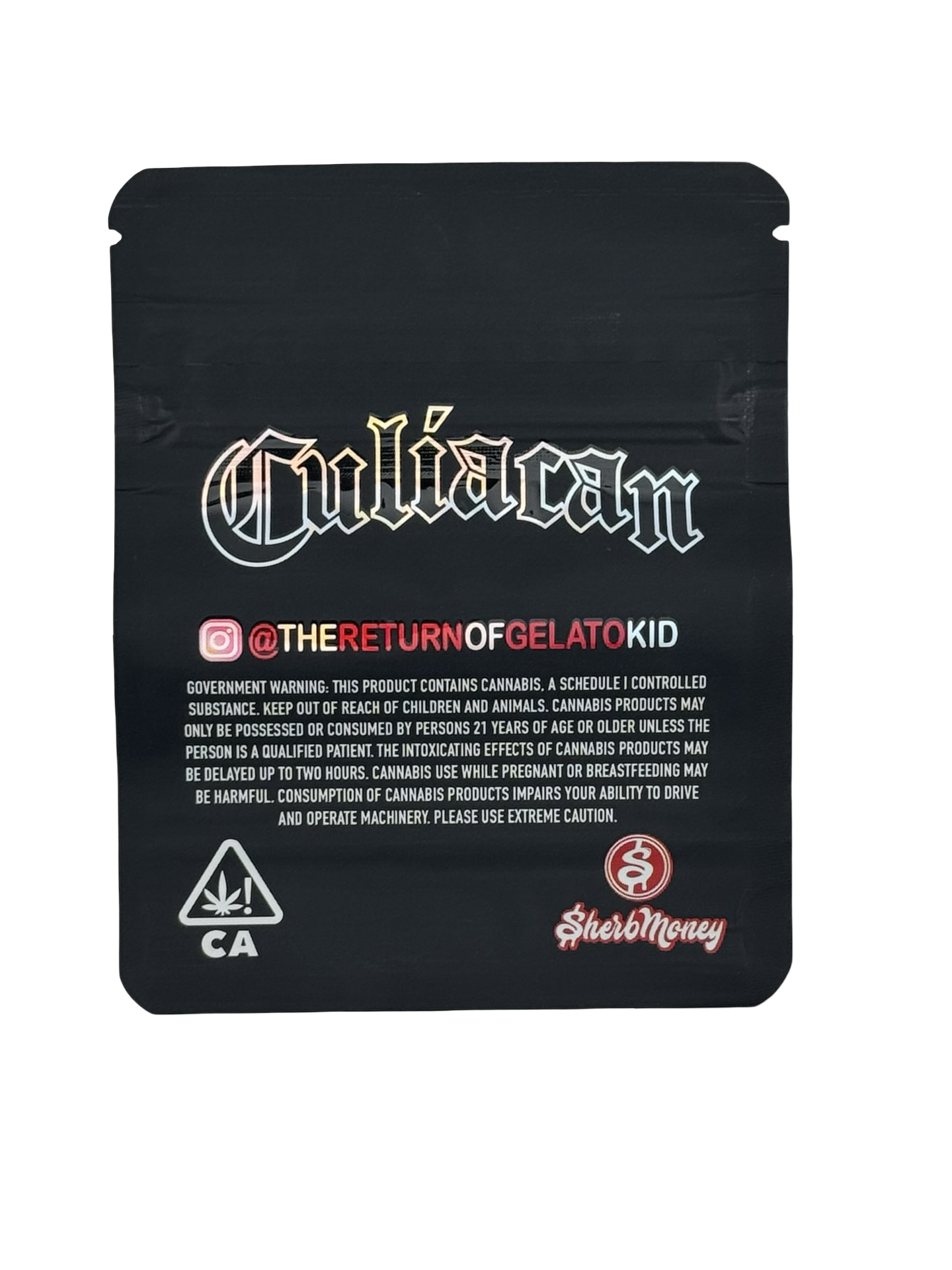 Culiacan Mylar Bags 3.5g SherbMoney Culiacan Mylar Bags 3.5g SherbMoney