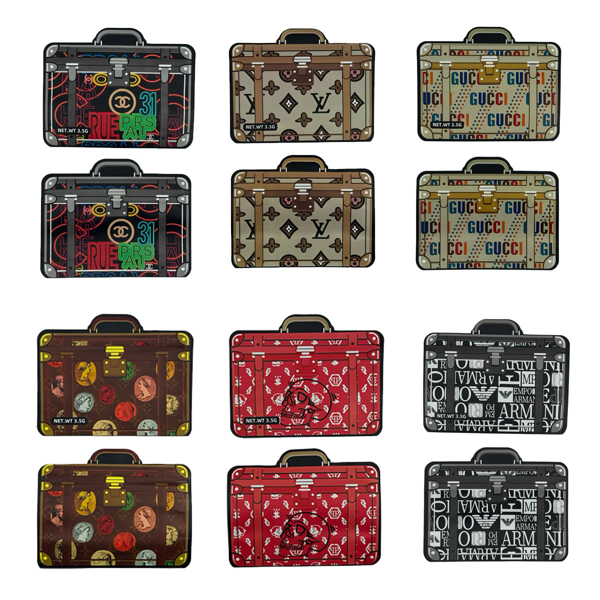 Designer 3.5g Mylar Bags (matte)