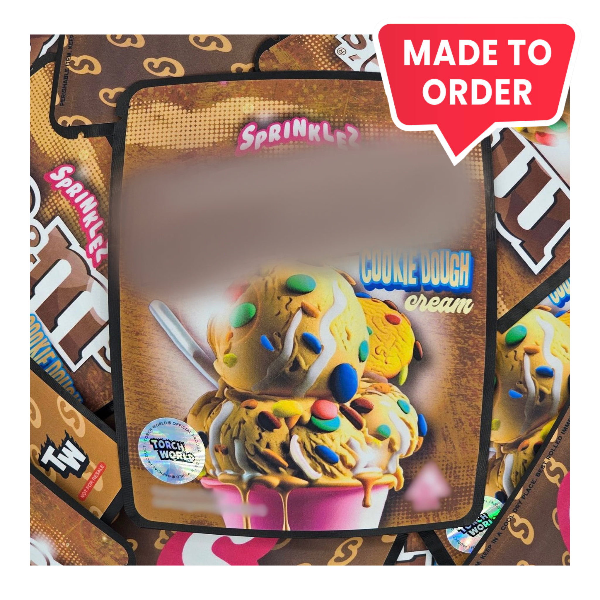 Em & Em Cookie Dough Cream 3.5g Mylar Bags Sprinklez Torch Em & Em Cookie Dough Cream 3.5g Mylar Bags Sprinklez Torch