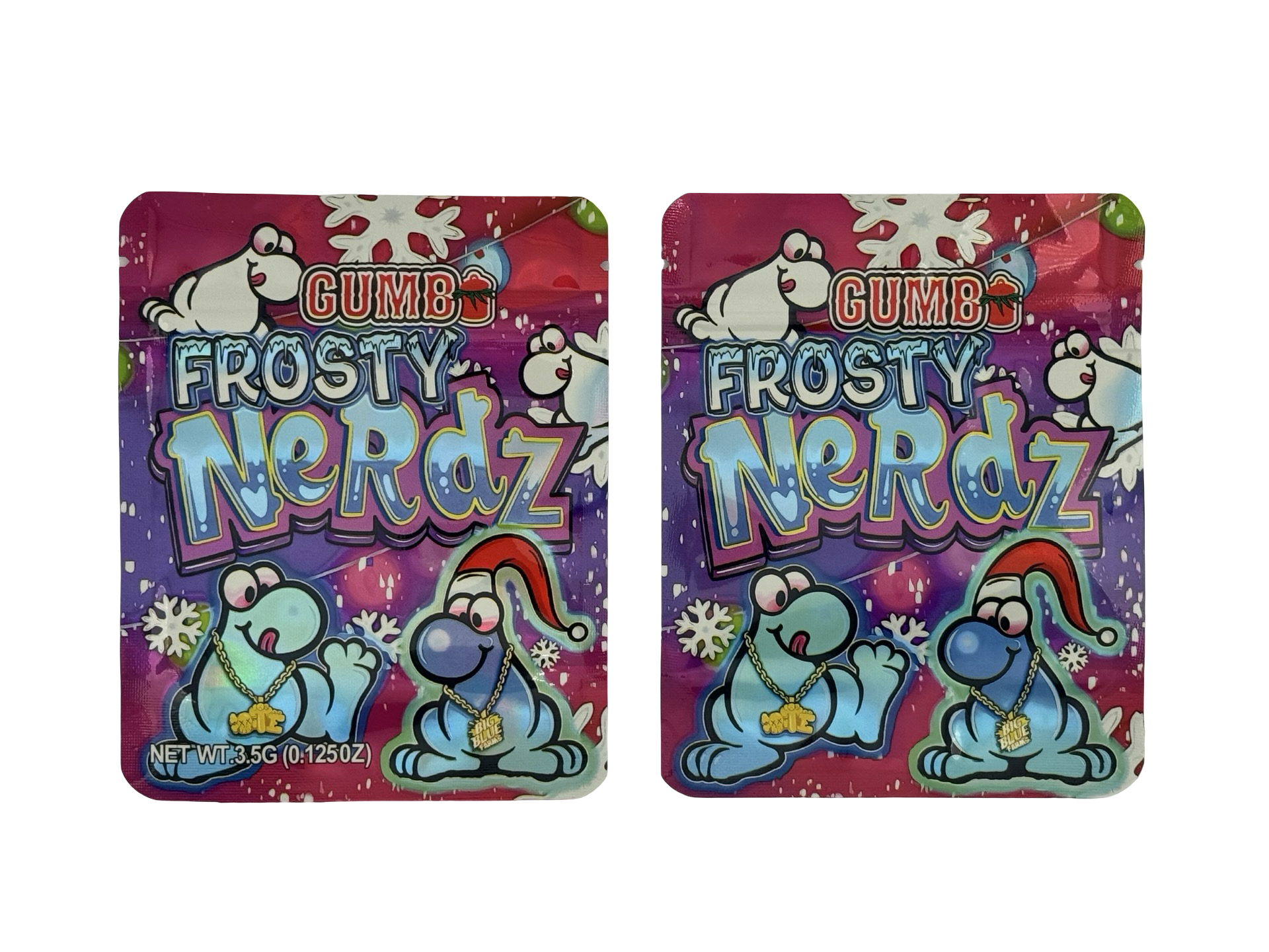Frosty Nerdz 3.5g Mylar Bags Gumbo Frosty Nerdz 3.5g Mylar Bags Gumbo