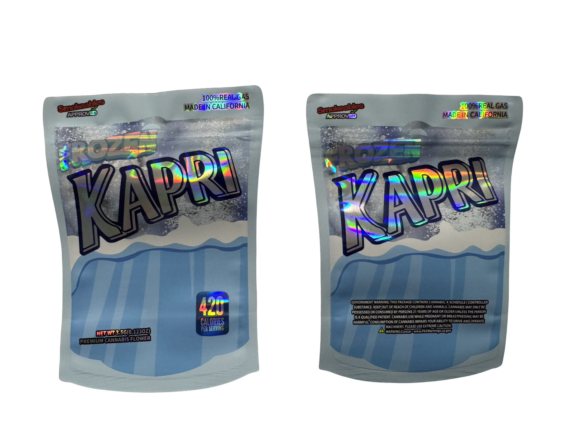 Frozen Kapri 3.5g Mylar Bags & Boxes High Tolerance Frozen Kapri 3.5g Mylar Bags & Boxes High Tolerance