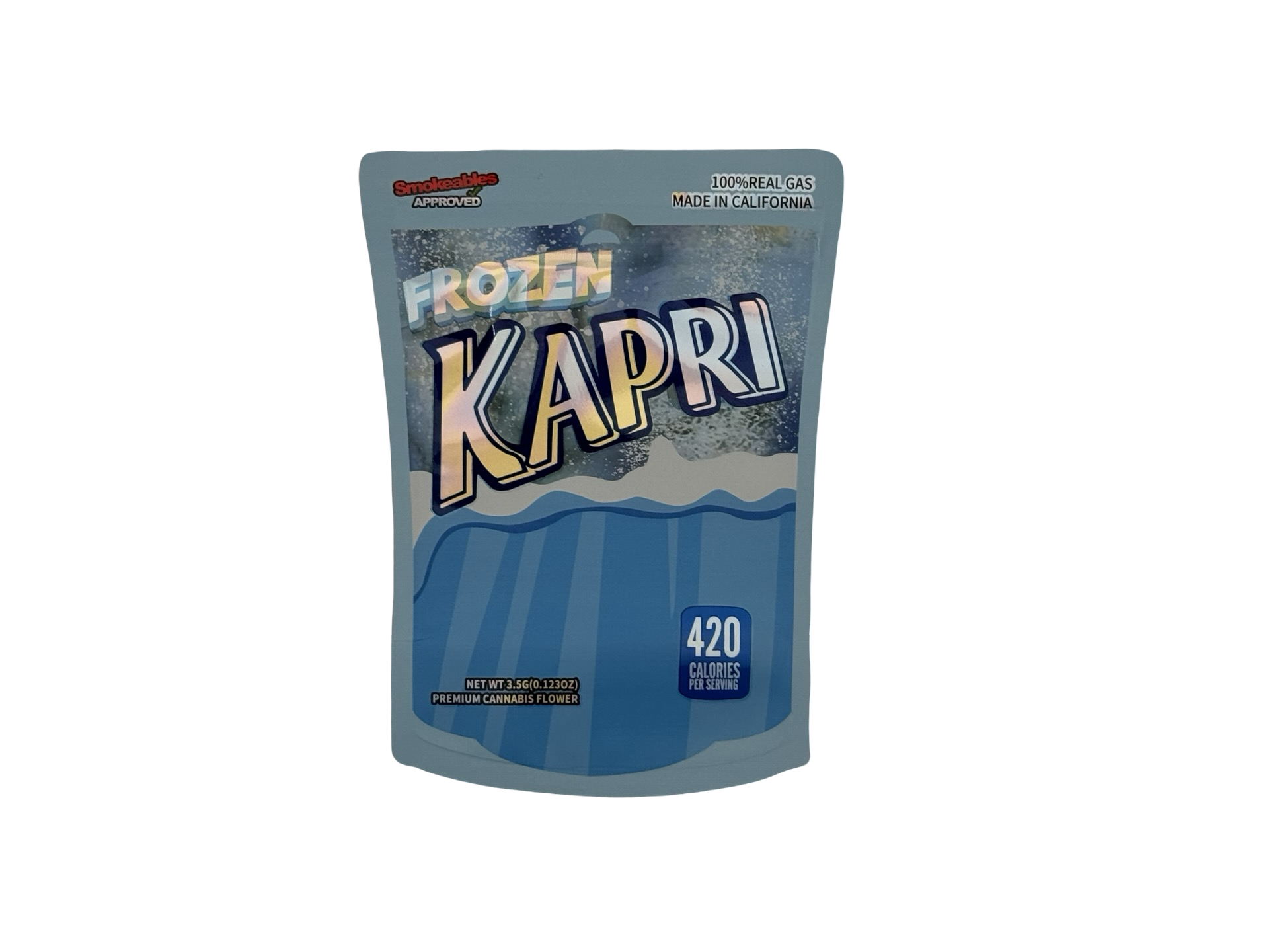 Frozen Kapri 3.5g Mylar Bags High Tolerance Frozen Kapri 3.5g Mylar Bags High Tolerance