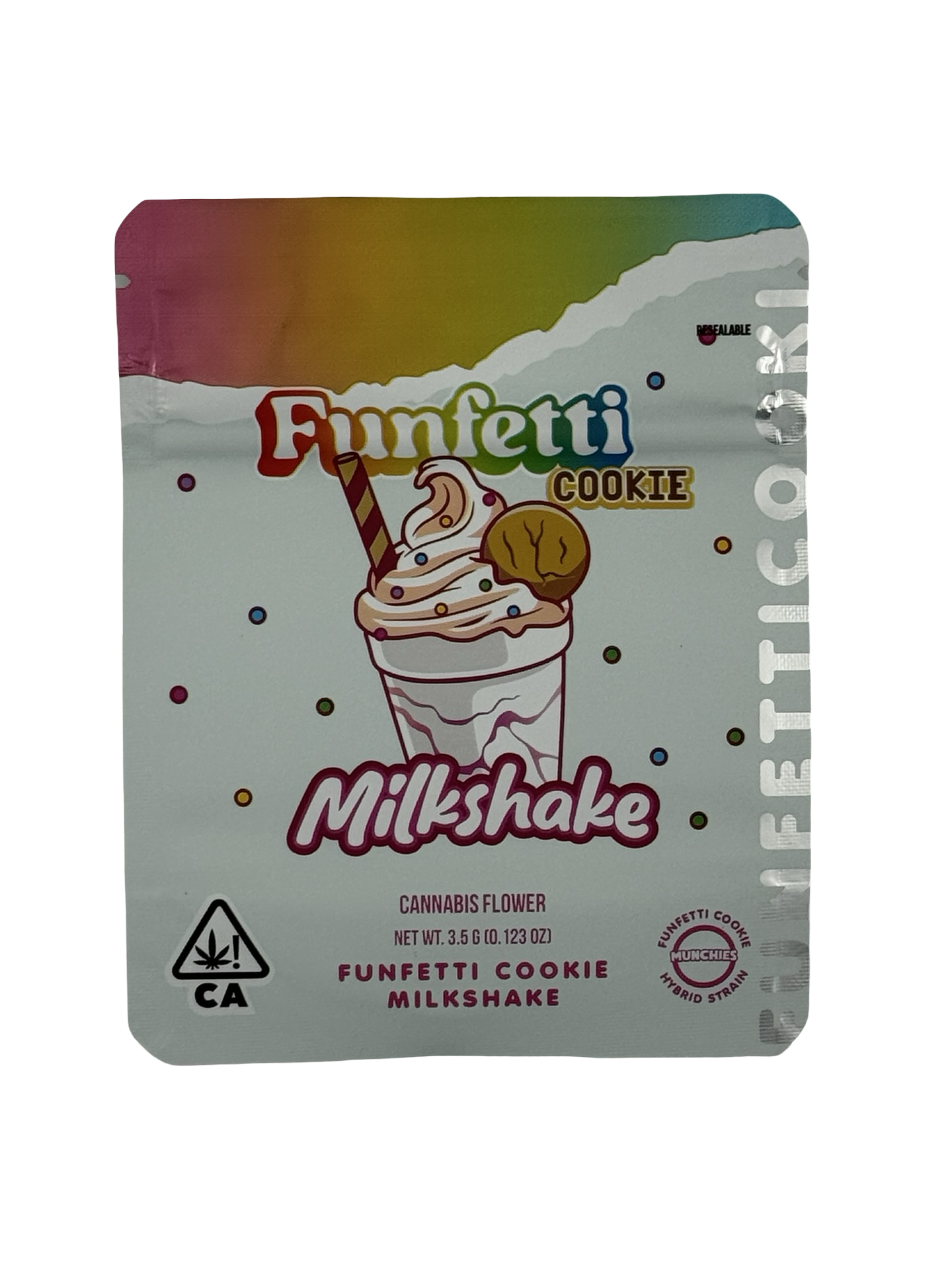 Funfetti Cookie Milkshake Mylar Bags 3.5g Munchies Funfetti Cookie Milkshake Mylar Bags 3.5g Munchies