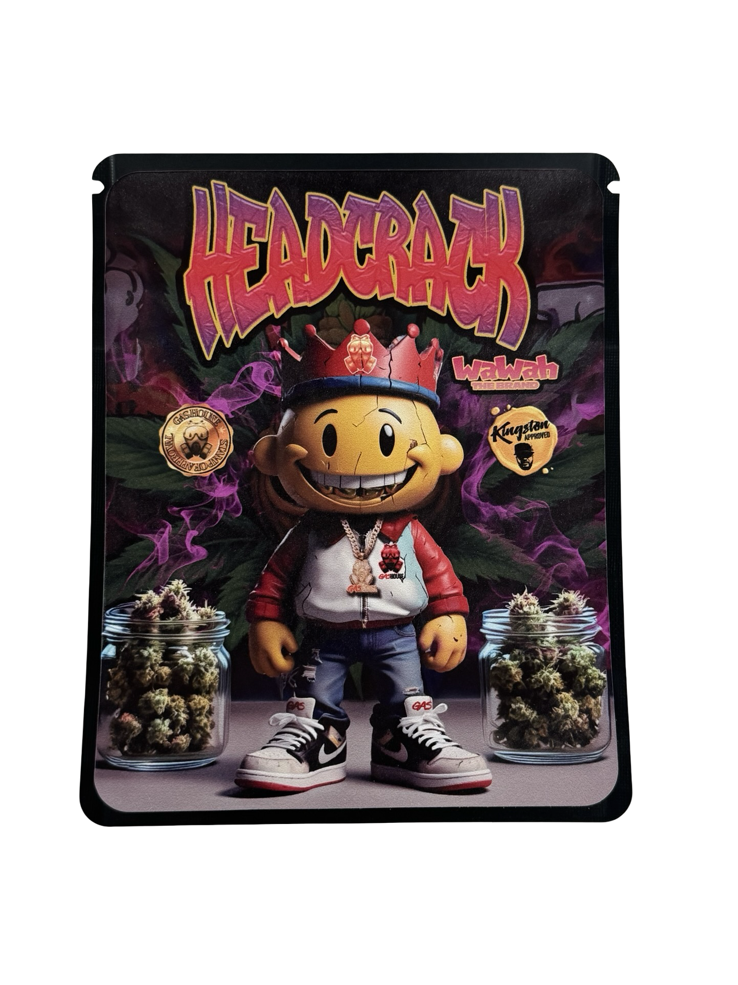 Headcrack Mylar Bags 3.5g Wawah Headcrack Mylar Bags 3.5g Wawah