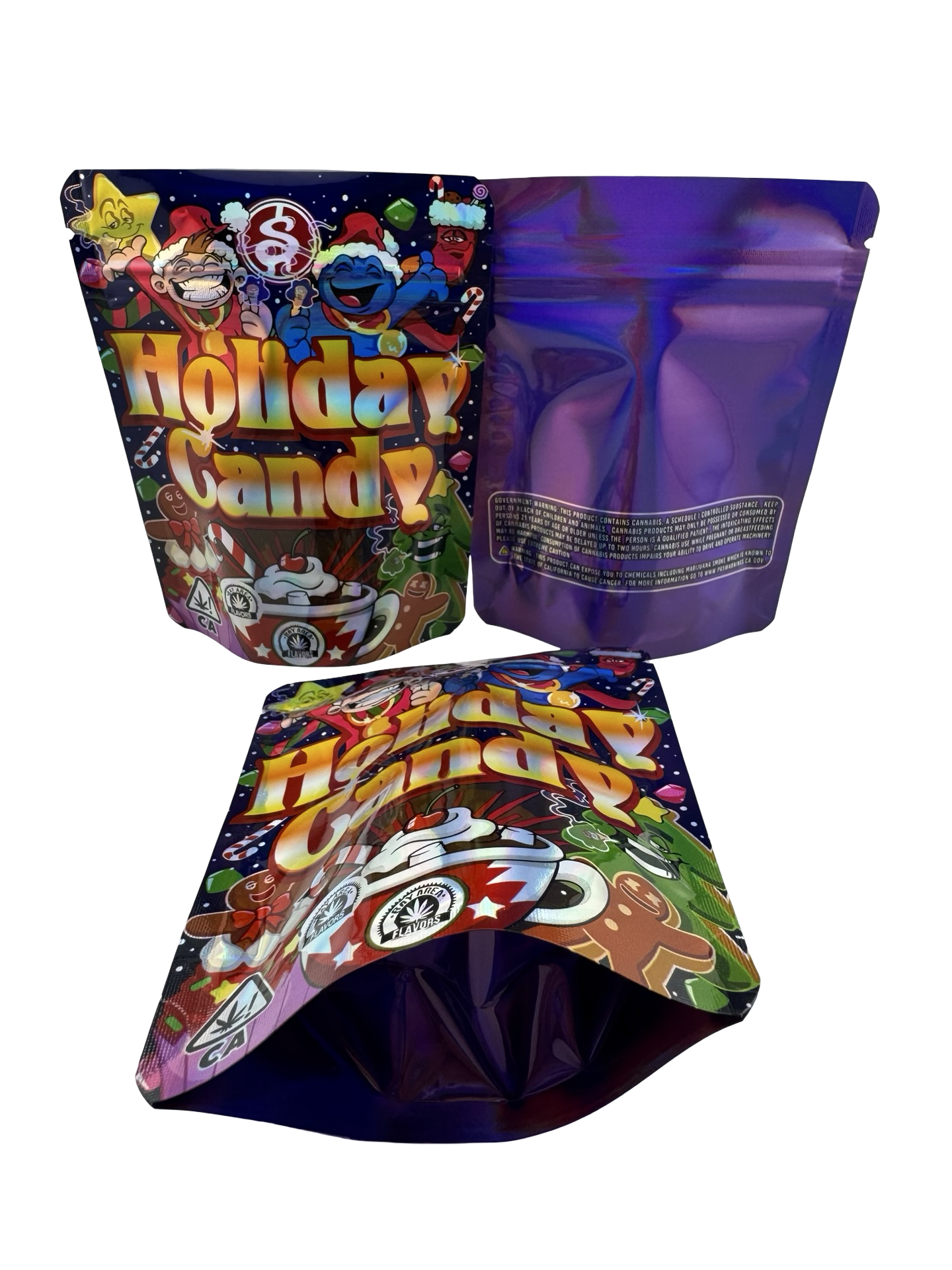 Holiday Candy 3.5g Mylar Bags Bay Area Flavors