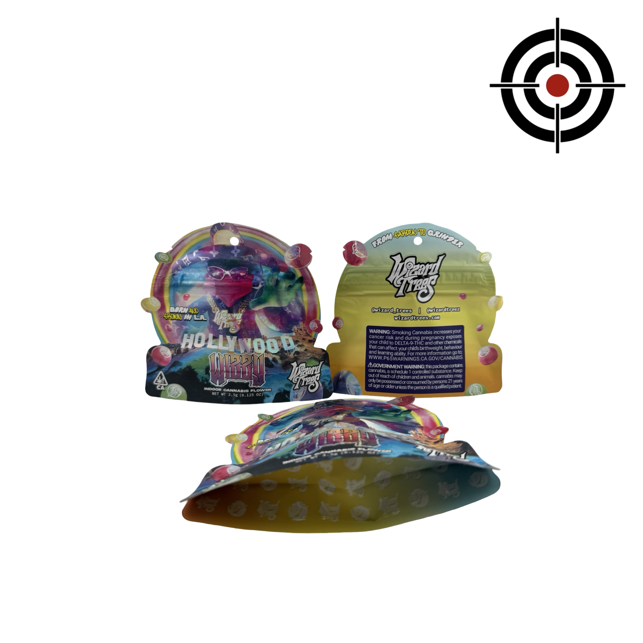 Hollywood Wizzy Mylar Bags 3.5g Wizard Trees