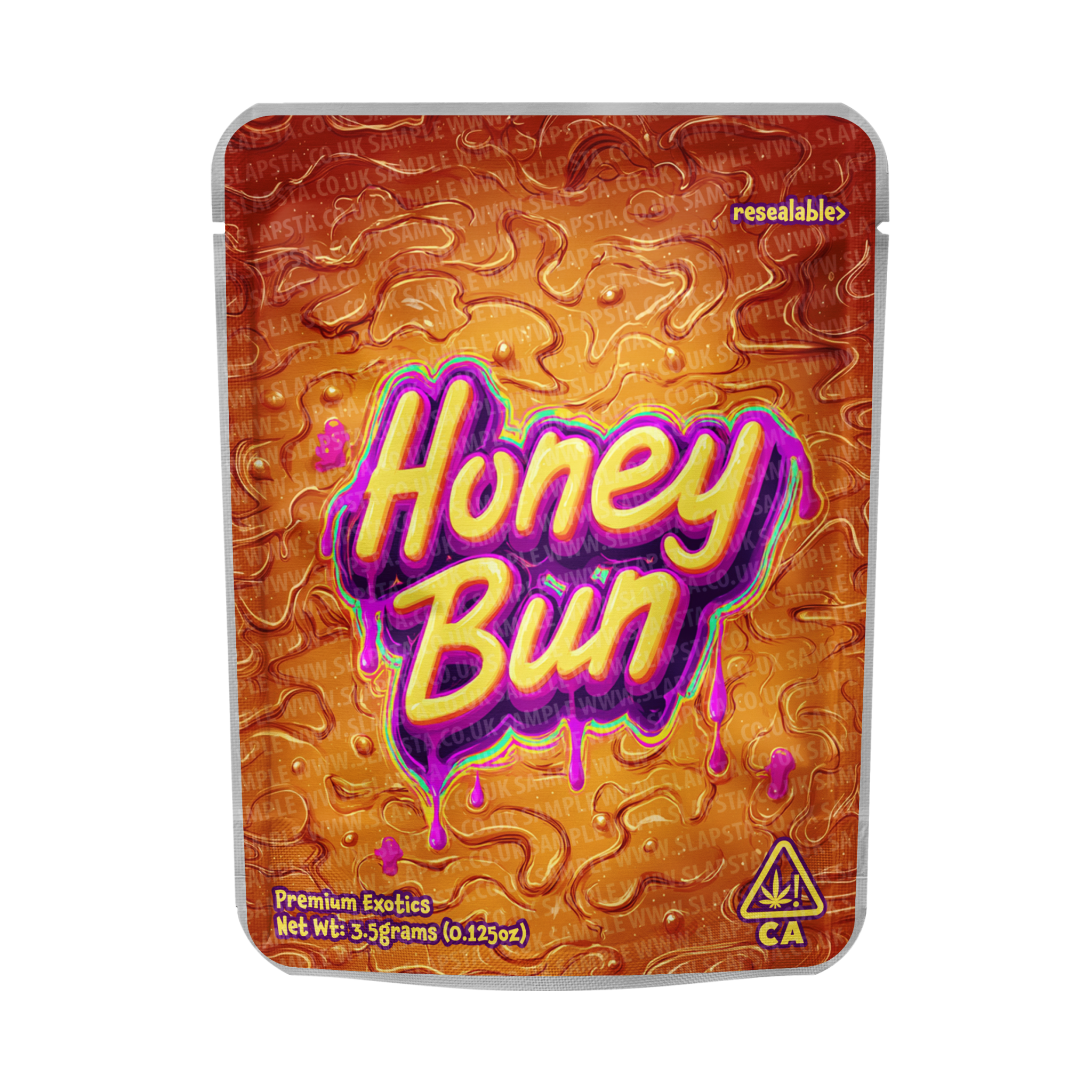 Honey Bun Mylar Pouches Pre-Labeled Honey Bun Mylar Pouches Pre-Labeled