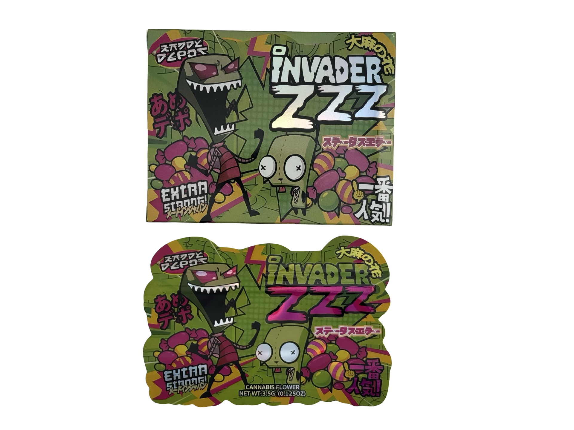 Invaderzzz 3.5g Mylar Bags & Boxes Kandy Depo Invaderzzz 3.5g Mylar Bags & Boxes Kandy Depo