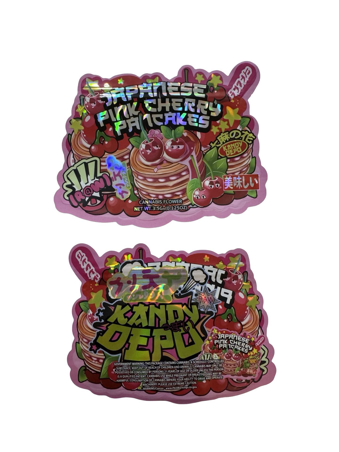 Japanese Pink Cherry Pancakes Mylar Bags 3.5g Kandy Depo Japanese Pink Cherry Pancakes Mylar Bags 3.5g Kandy Depo