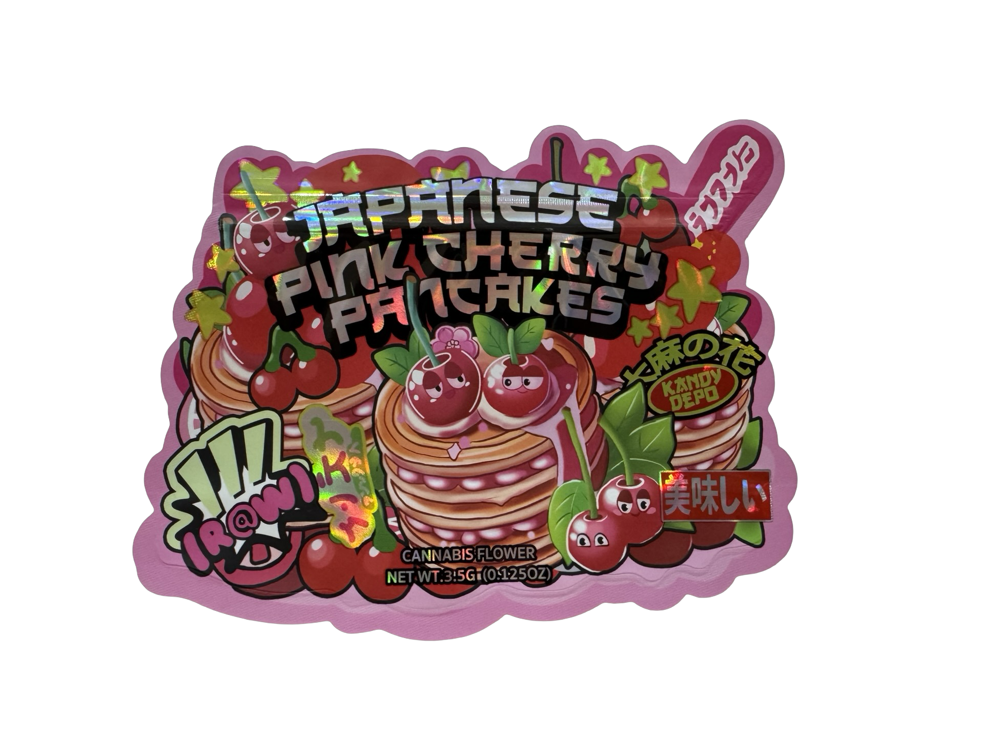 Japanese Pink Cherry Pancakes Mylar Bags 3.5g Kandy Depo Japanese Pink Cherry Pancakes Mylar Bags 3.5g Kandy Depo