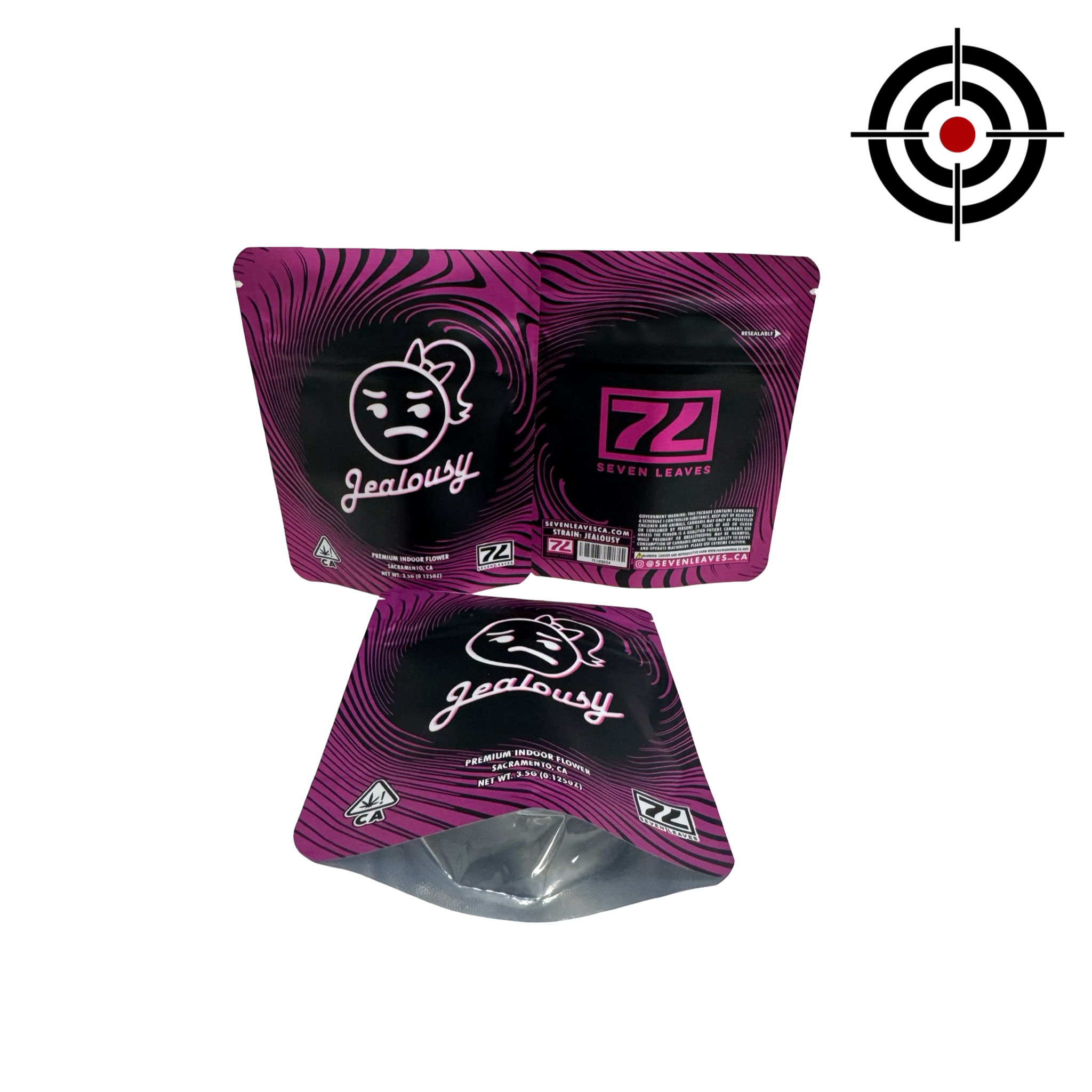 Jealousy 3.5g Mylar Bags Seven Leaves