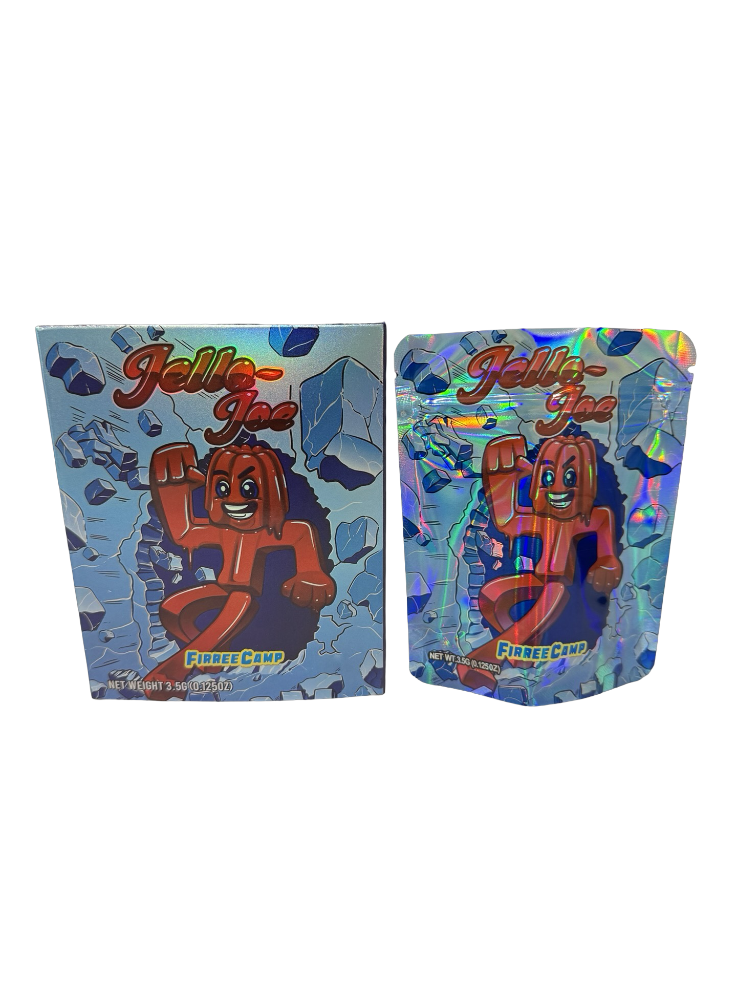 Jello Joe 3.5g Mylar Bags & Boxes Firree Camp