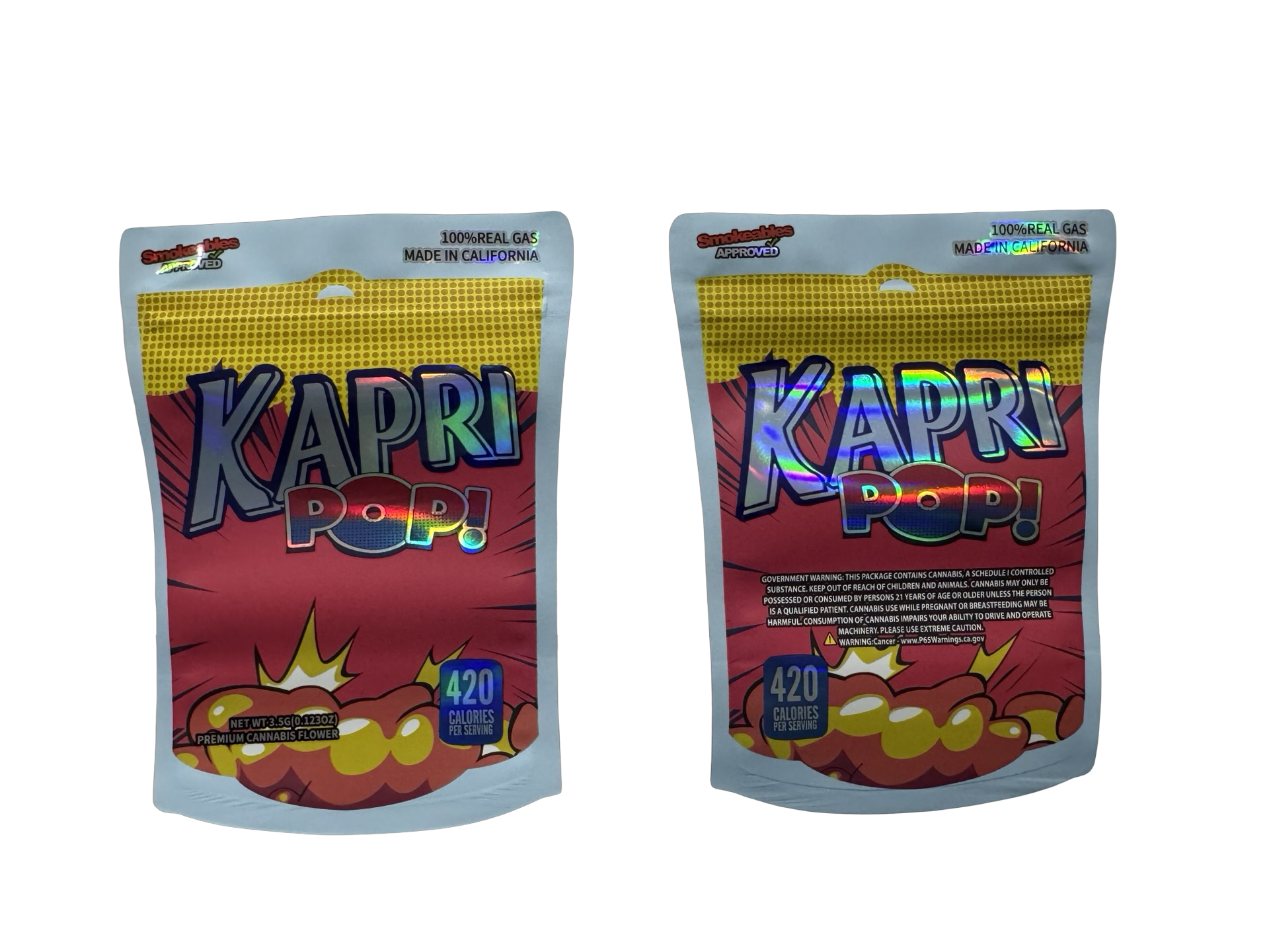 Kapri Pop 3.5g Mylar Bags & Boxes High Tolerance Kapri Pop 3.5g Mylar Bags & Boxes High Tolerance
