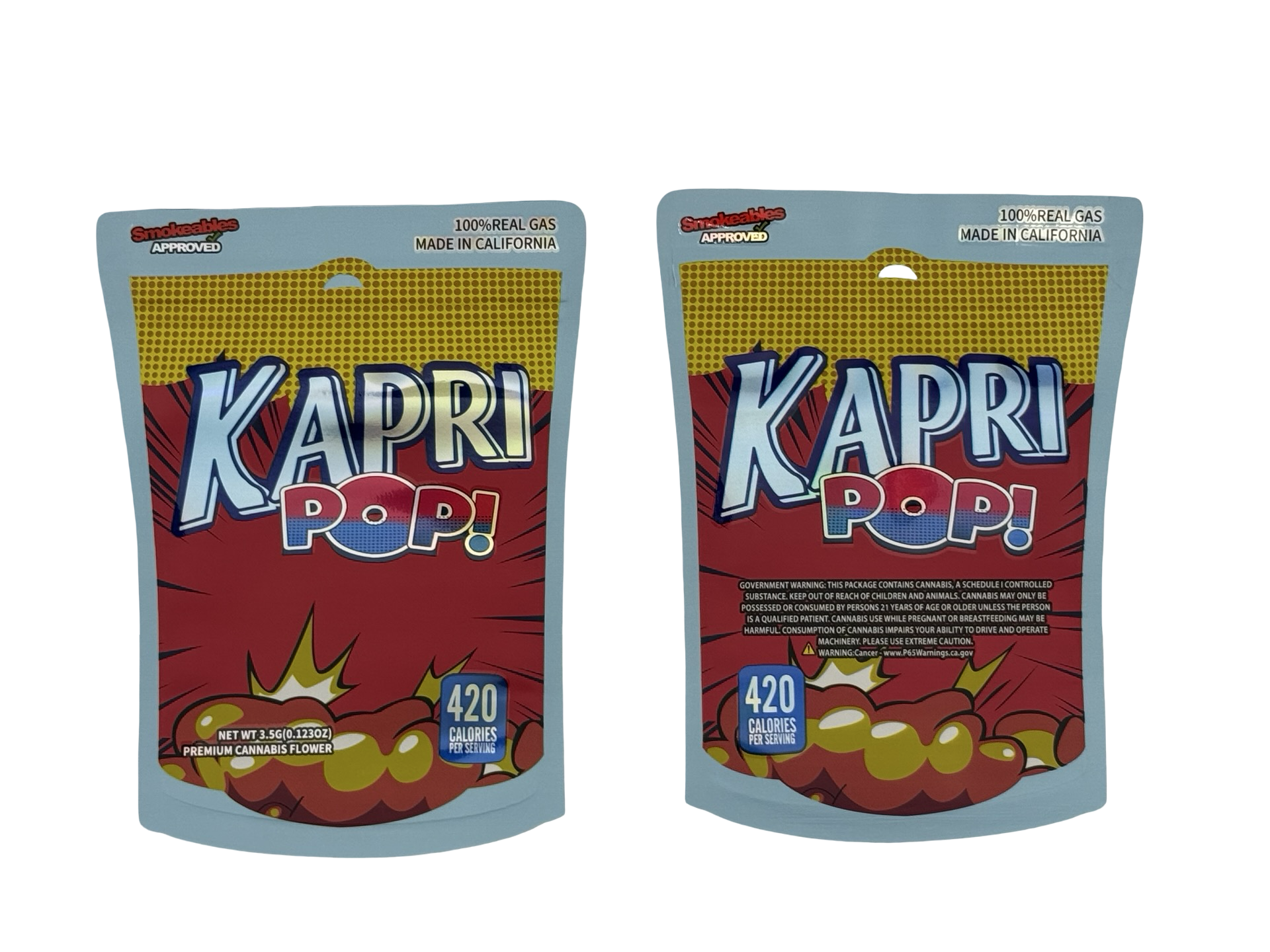 Kapri Pop 3.5g Mylar Bags High Tolerance Kapri Pop 3.5g Mylar Bags High Tolerance