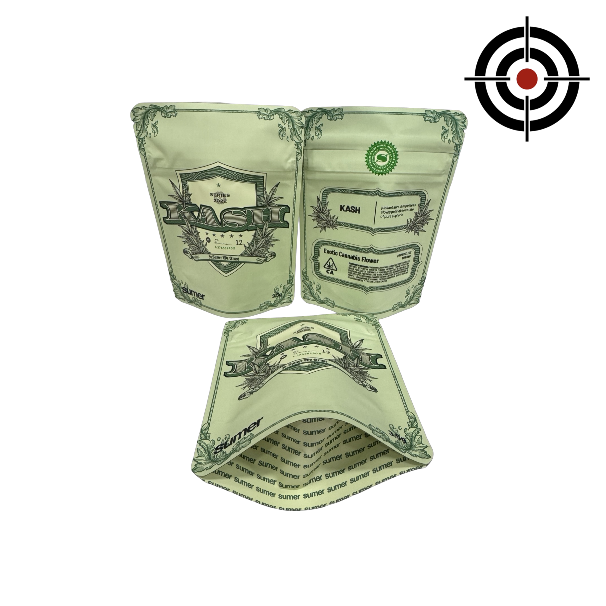 Kash Mylar Bags 3.5g Sumer Kash Mylar Bags 3.5g Sumer