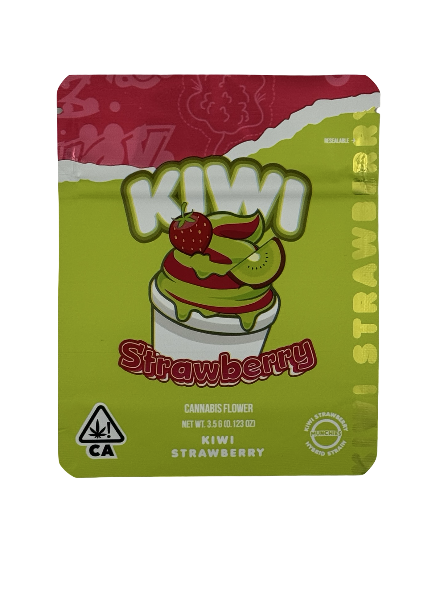 Kiwi Strawberry Mylar Bags 3.5g Munchies Kiwi Strawberry Mylar Bags 3.5g Munchies