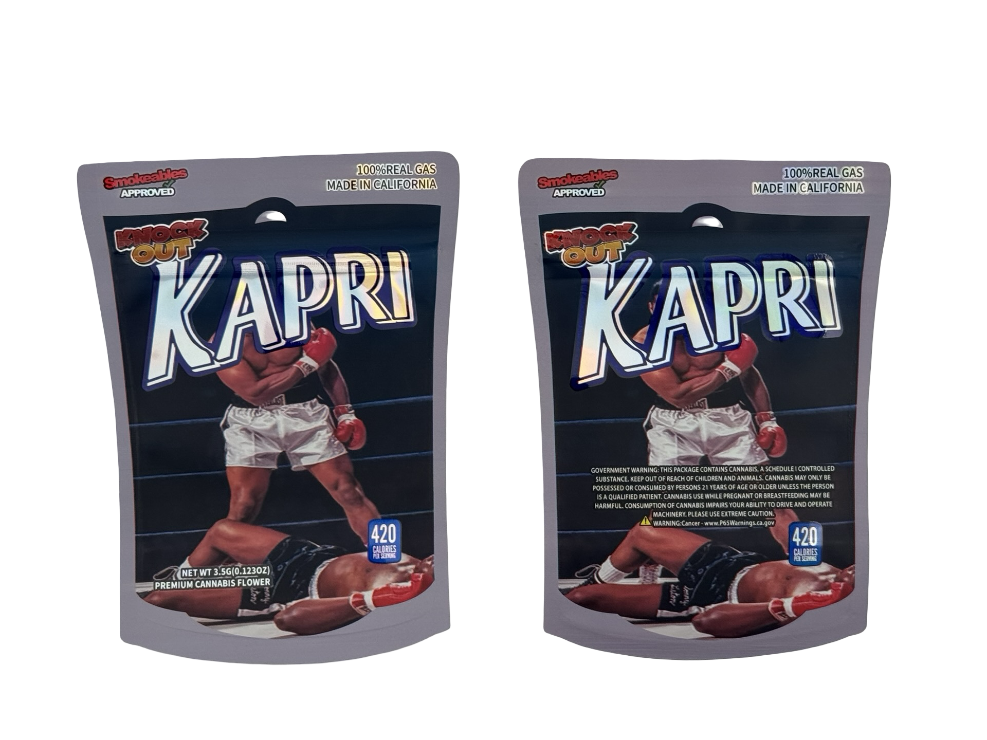 Knock Out Kapri 3.5g Mylar Bags High Tolerance