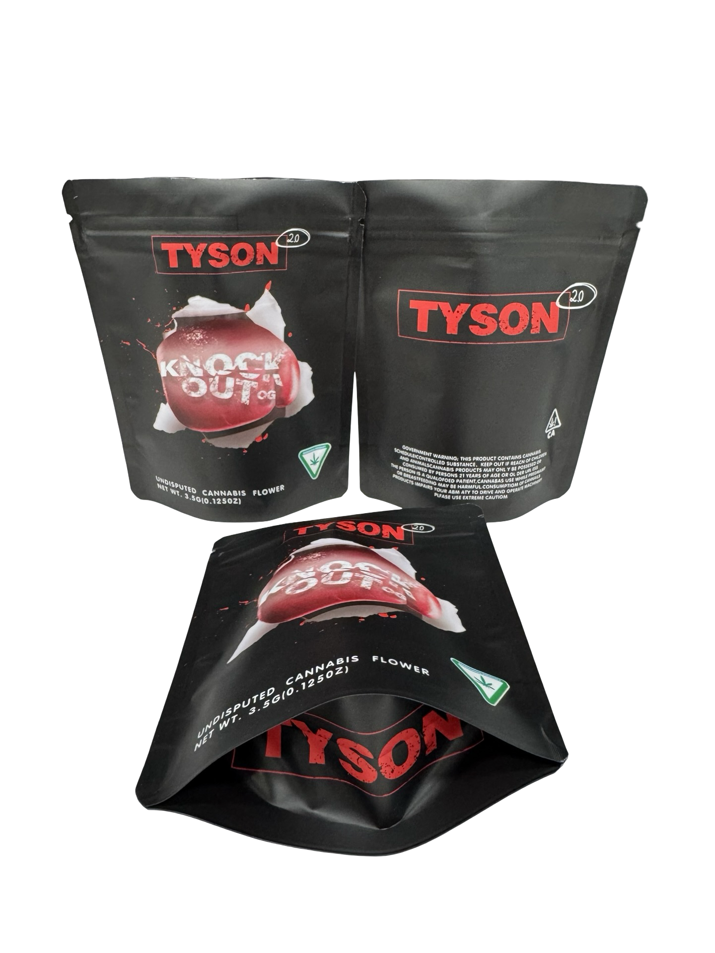 Knockout OG Mylar Bags 3.5g Tyson 2.0 Knockout OG Mylar Bags 3.5g Tyson 2.0