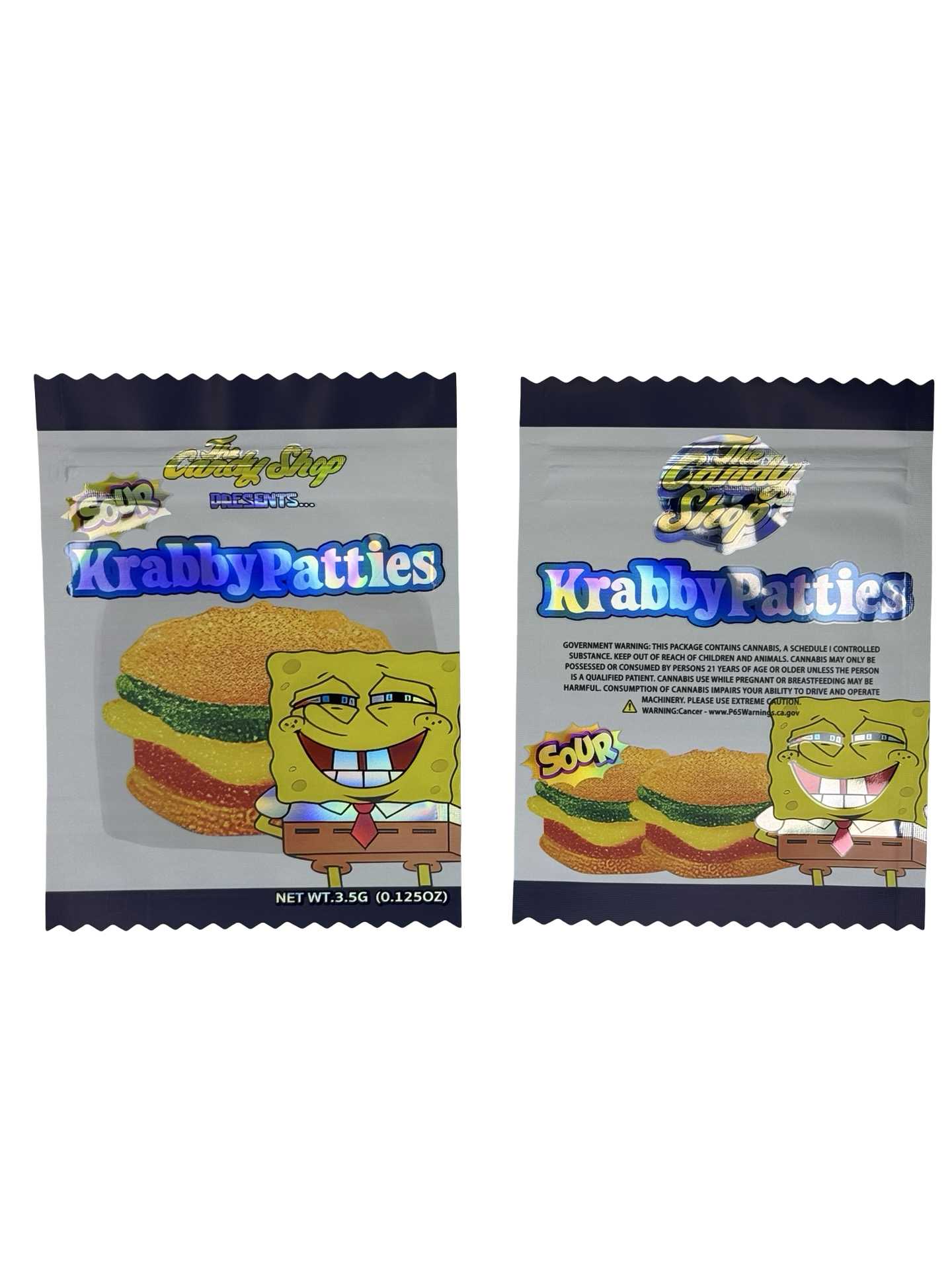 Krabby Patties Mylar Bags 3.5g The Candy Shop