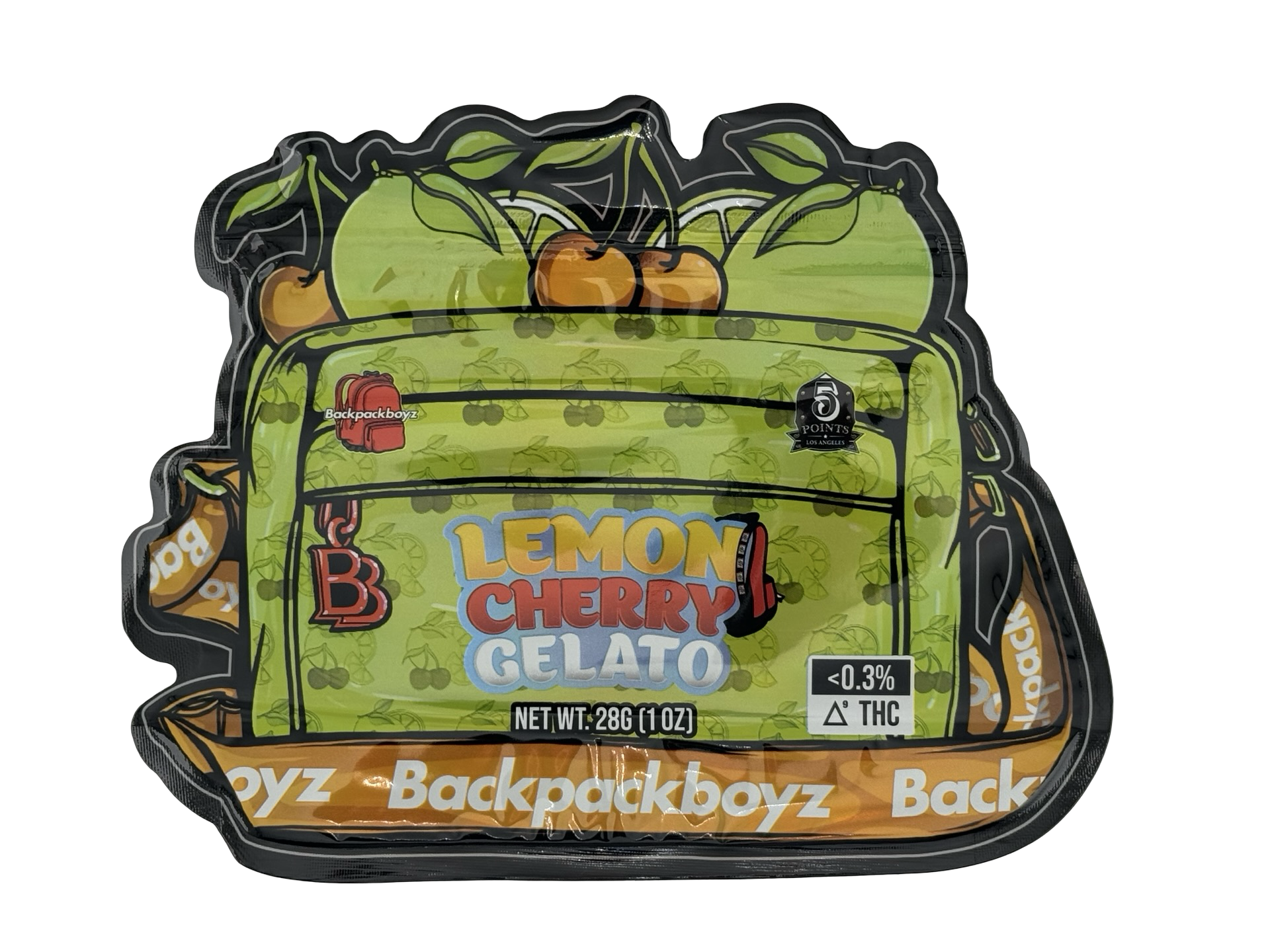 Lemon Cherry Gelato 28g Mylar Bags (1oz) Backpack Boyz