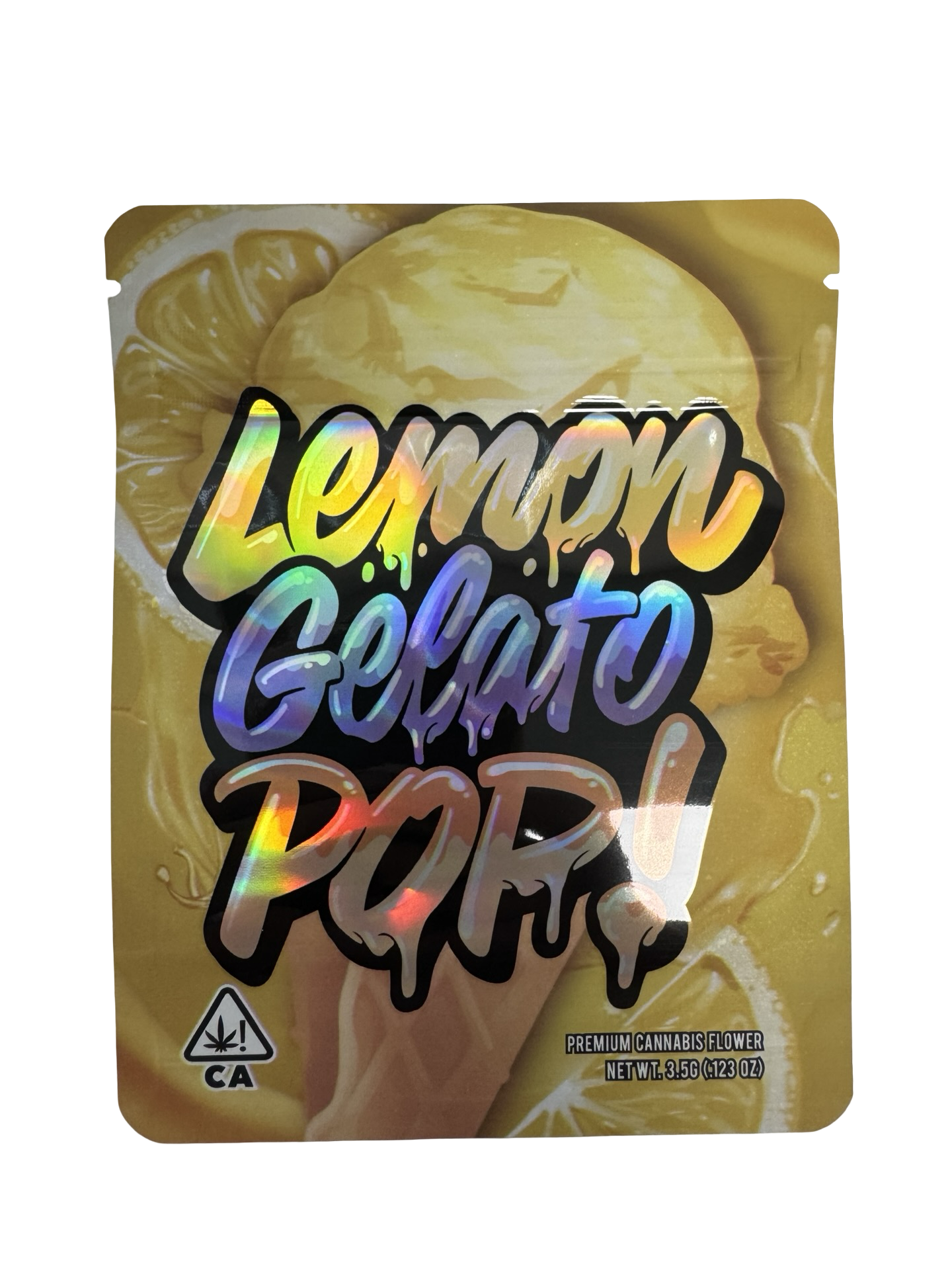 Lemon Gelato Pop Mylar Bags 3.5g Dubz Garden Lemon Gelato Pop Mylar Bags 3.5g Dubz Garden