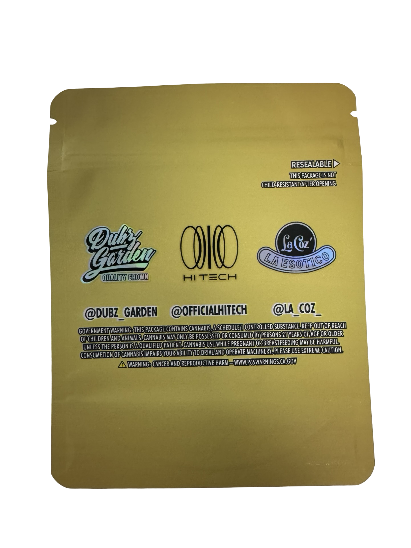 Lemon Gelato Pop Mylar Bags 3.5g Dubz Garden Lemon Gelato Pop Mylar Bags 3.5g Dubz Garden