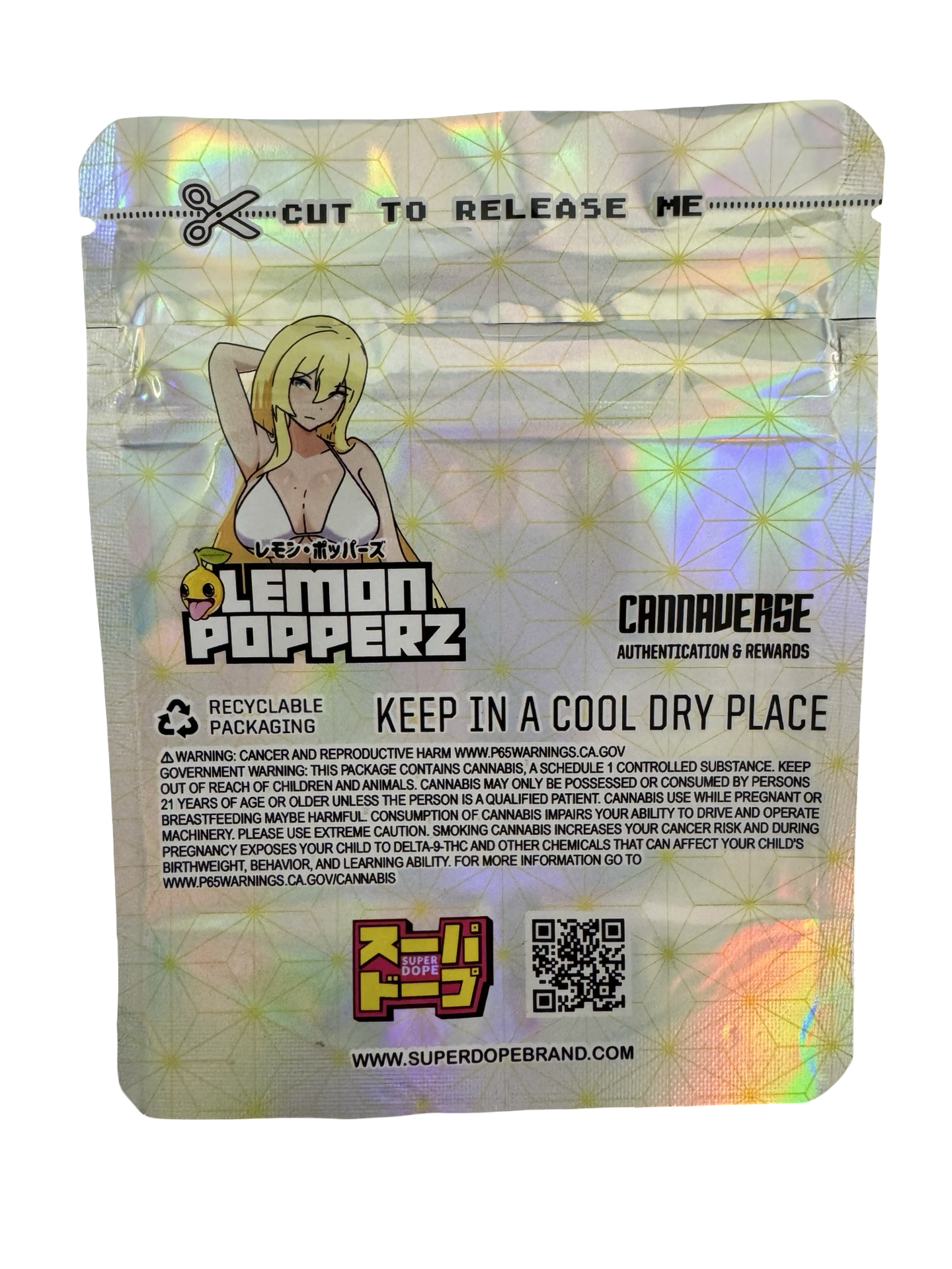 Lemon Popperz Edition 3 Mylar Bags 3.5g Super Dope Lemon Popperz Edition 3 Mylar Bags 3.5g Super Dope