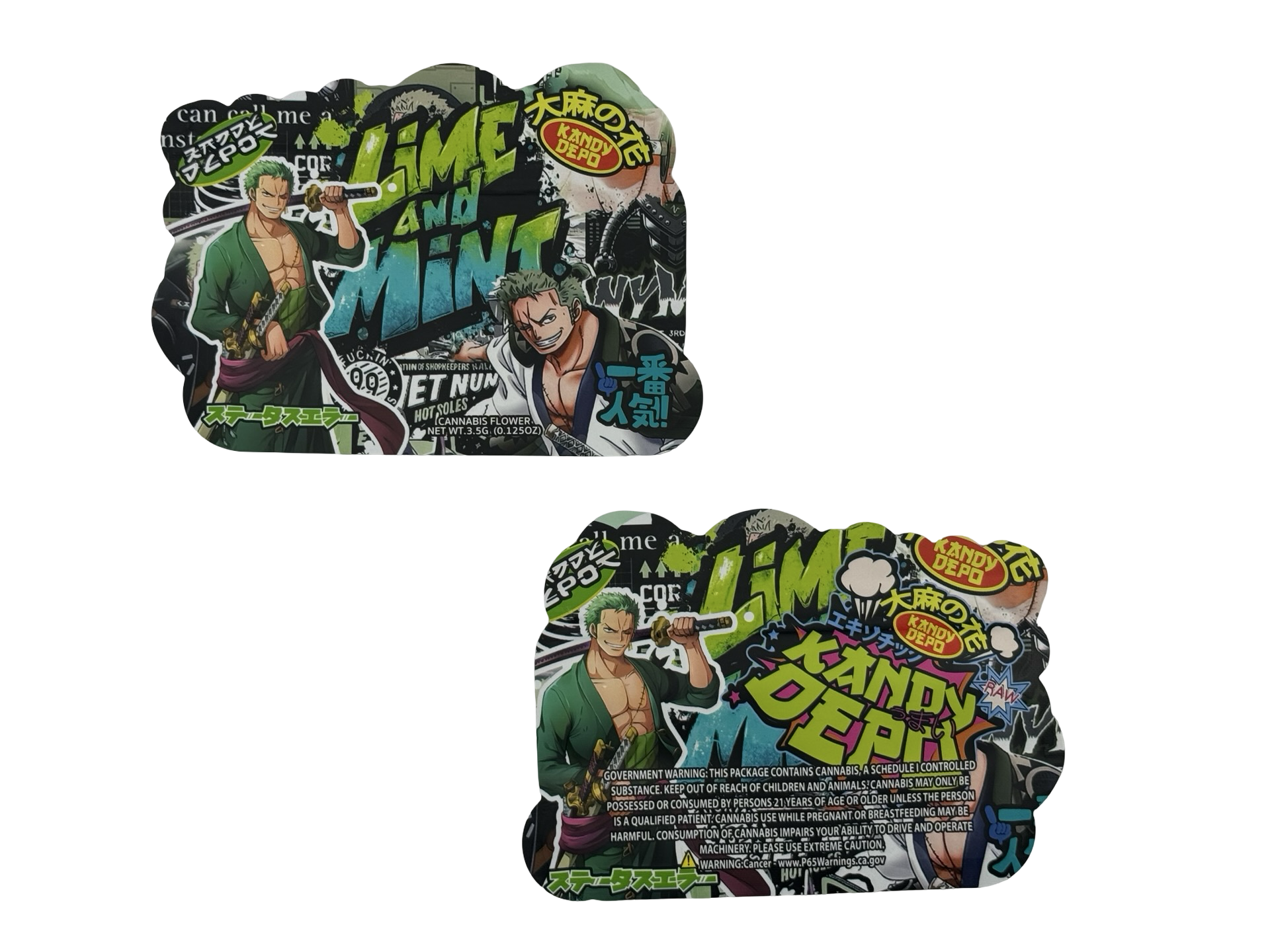 Lime and Mint Mylar Bags 3.5g Kandy Depo Lime and Mint Mylar Bags 3.5g Kandy Depo